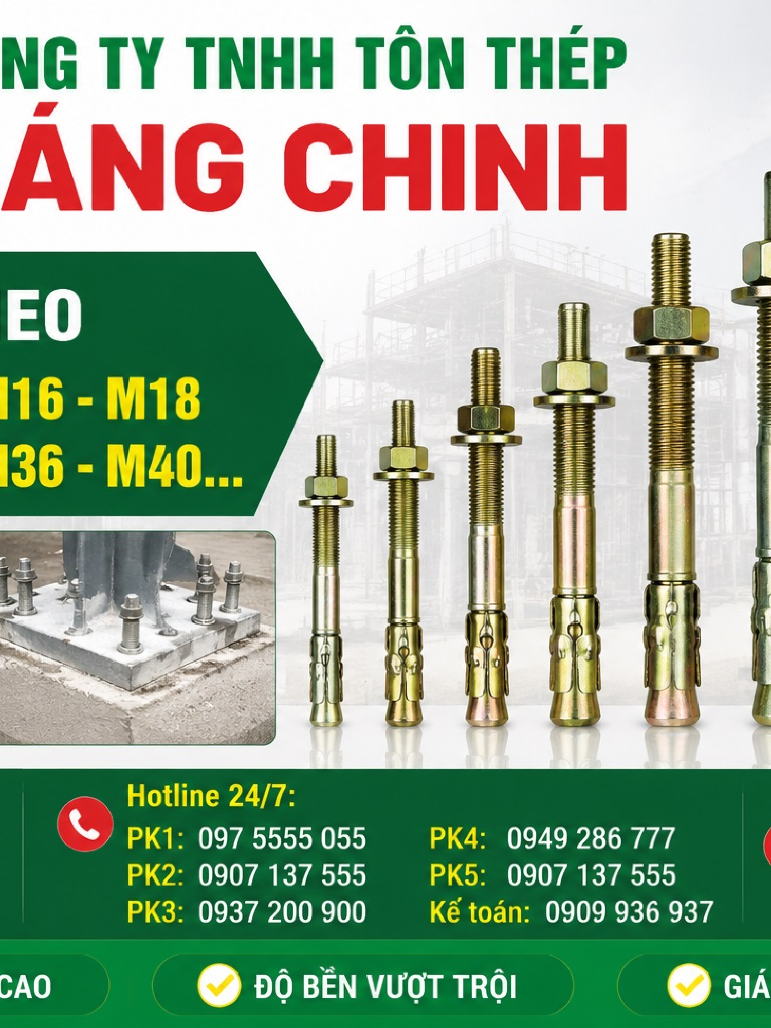 Bulong Neo M12 M14 M16 M18 M20 M32 M36 M40…