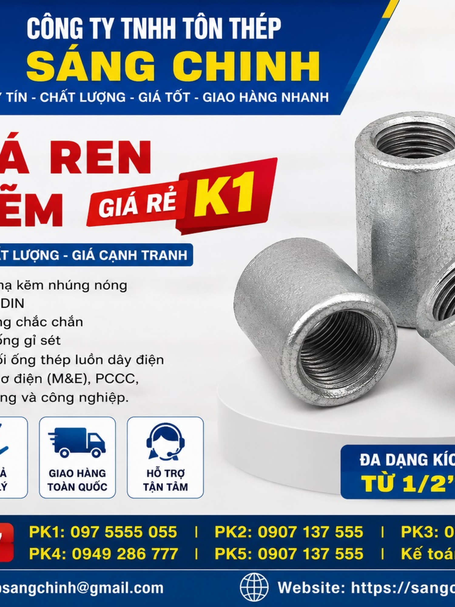 Cà rá ren mạ kẽm giá rẻ K1