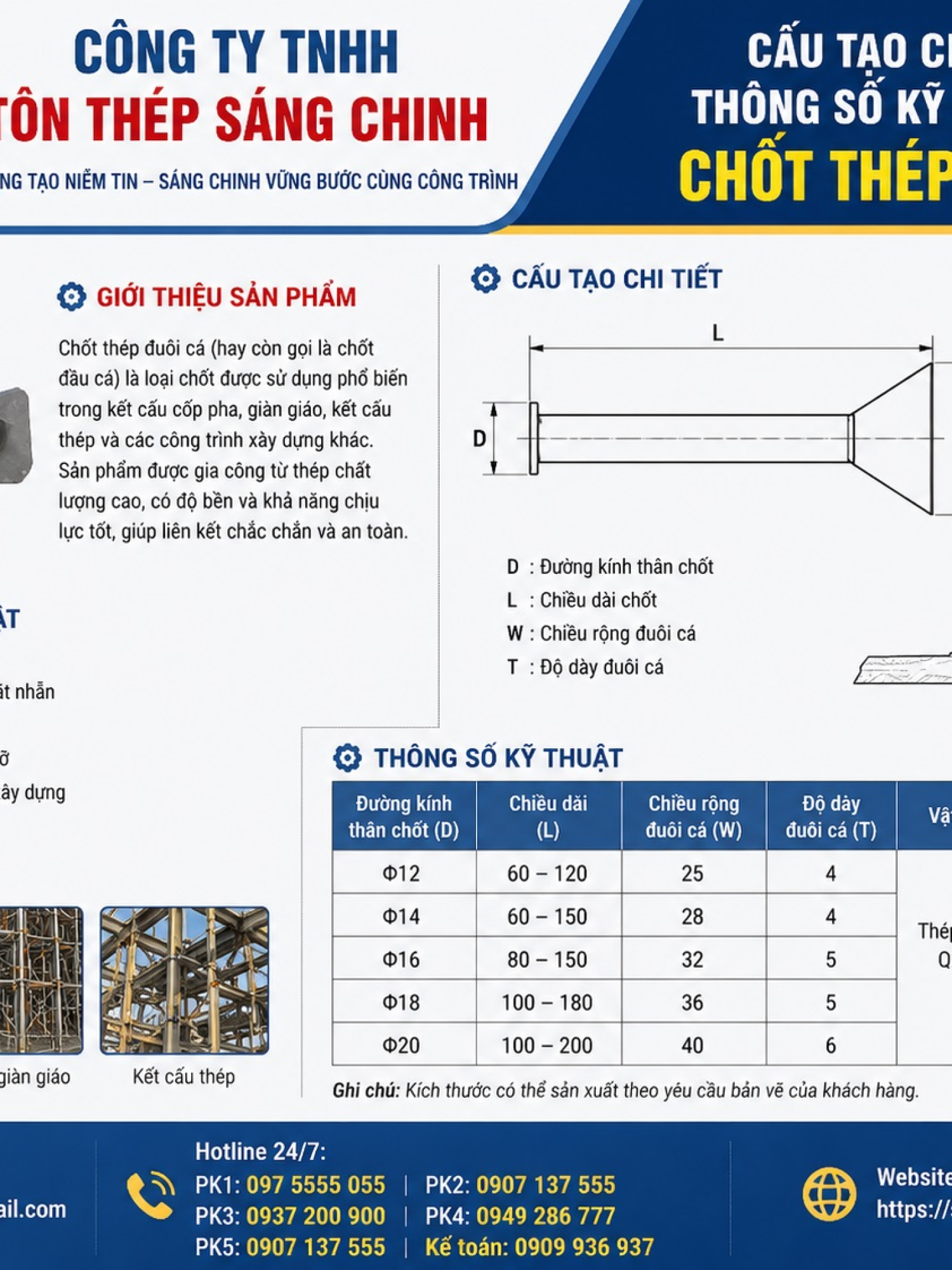 Thanh Nối Dải Phân Cách Betong (Chốt Thép Đuôi Cá)