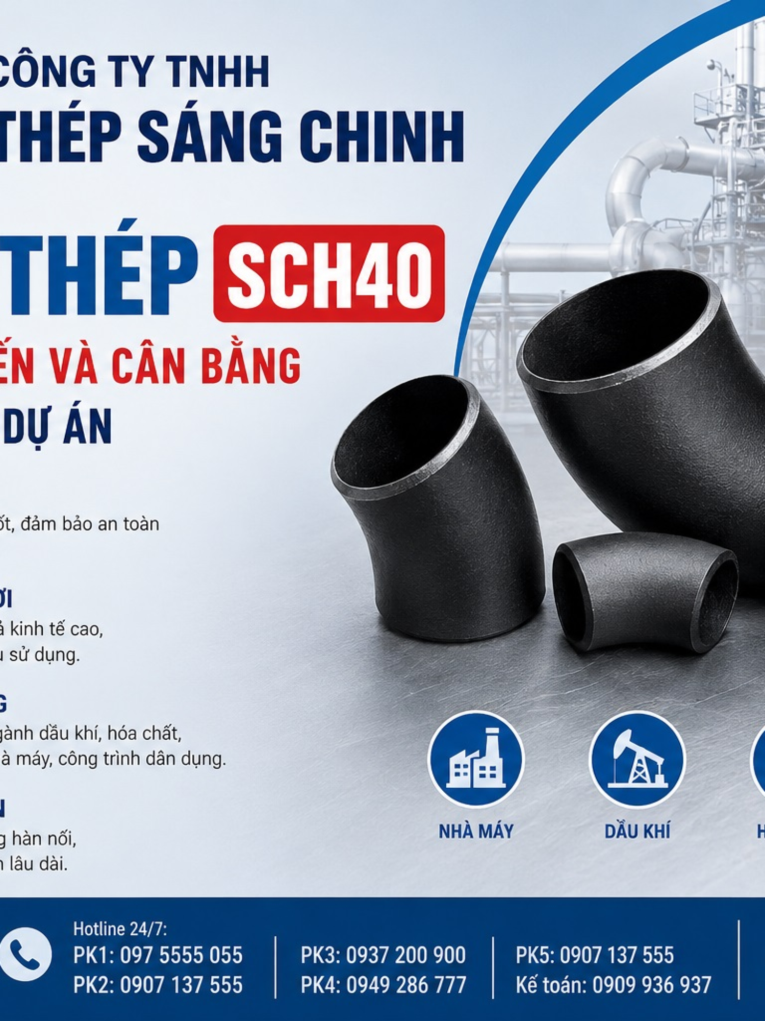Co Hàn Thép (Cút) SCH20, SCH40, SCH80