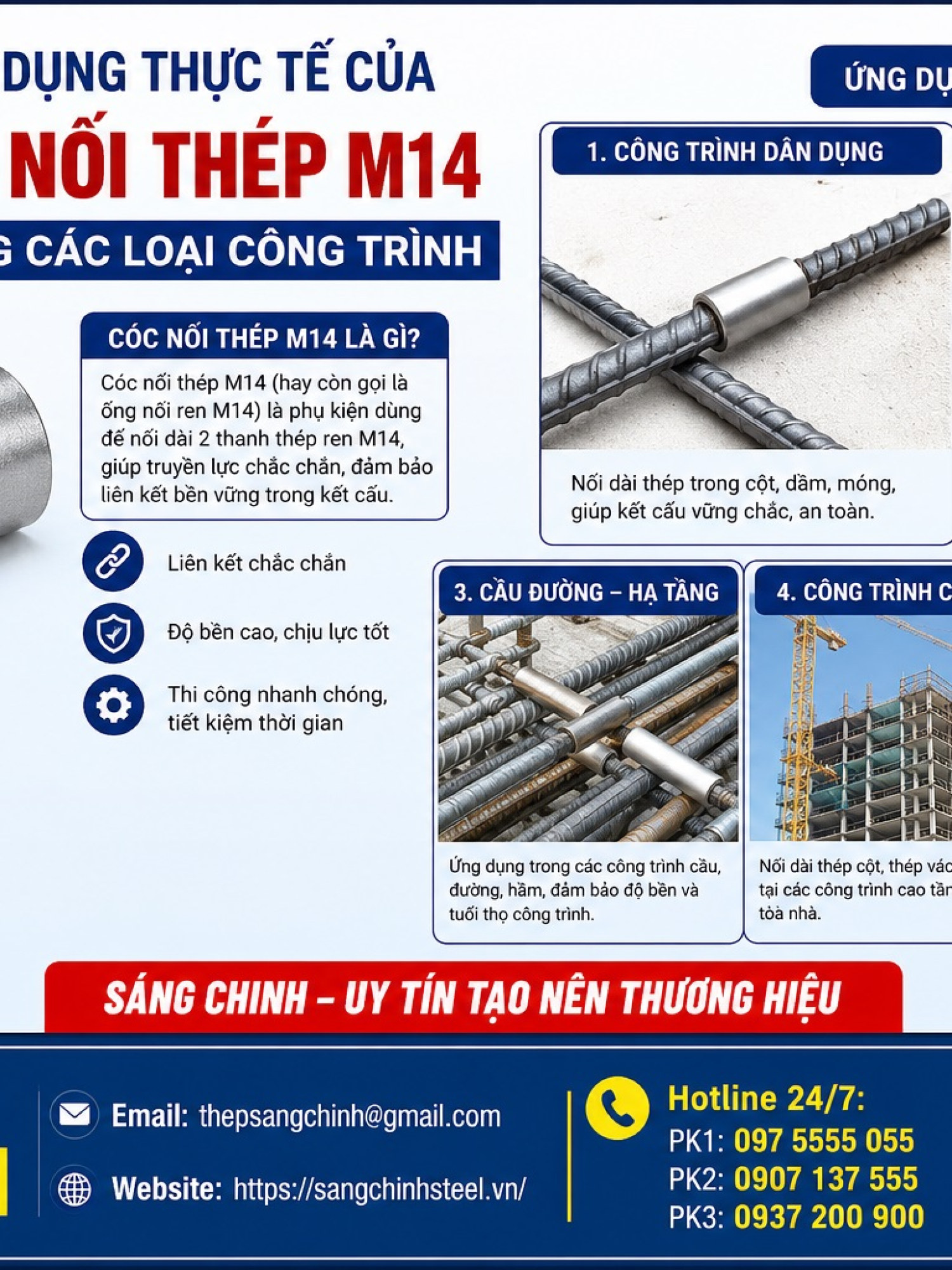 CÓC NỐI THÉP M14