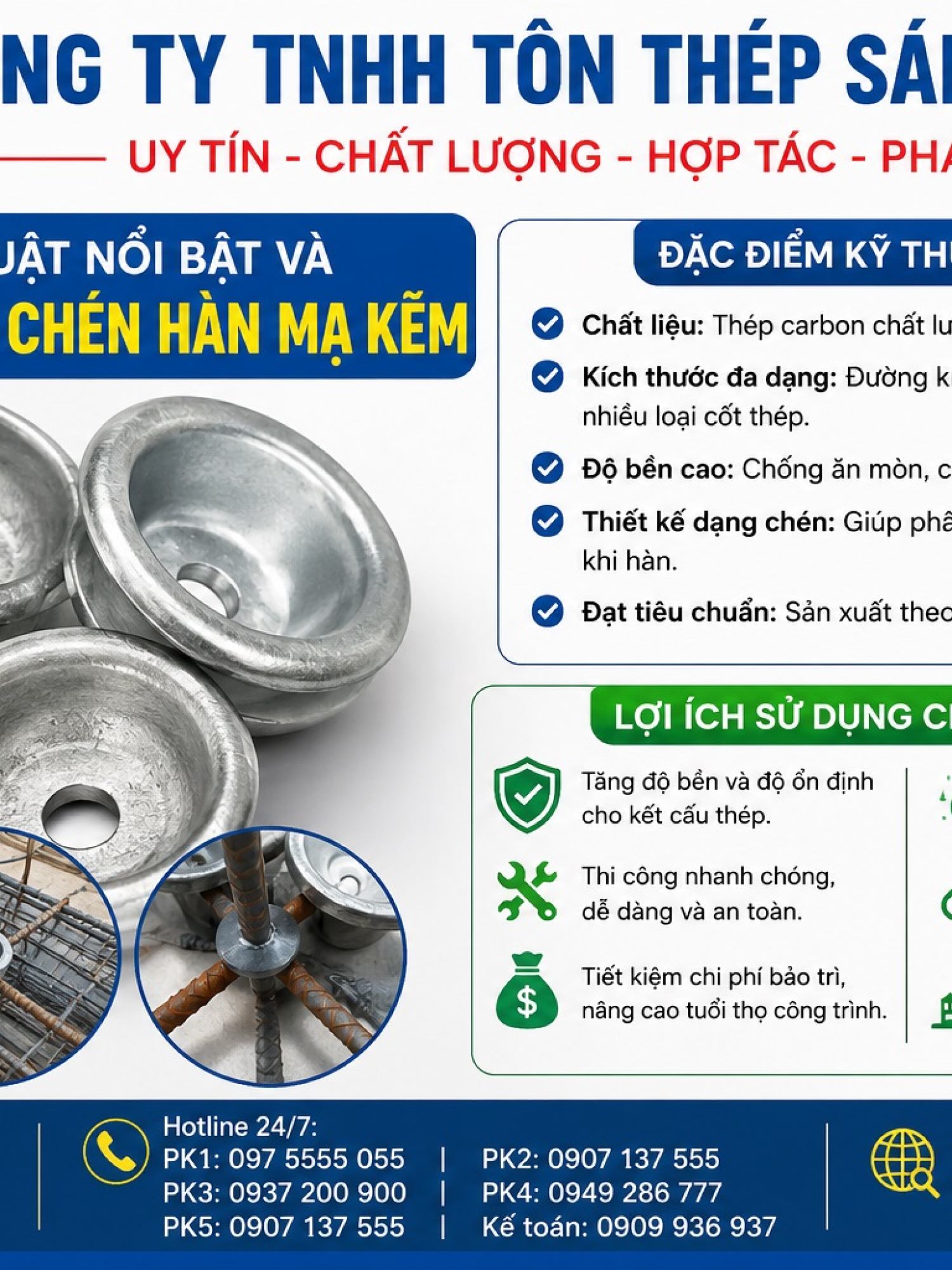 Chén Hàn Mạ Kẽm (xi kẽm, nhúng nóng) SCH20 SCH40 SCH80