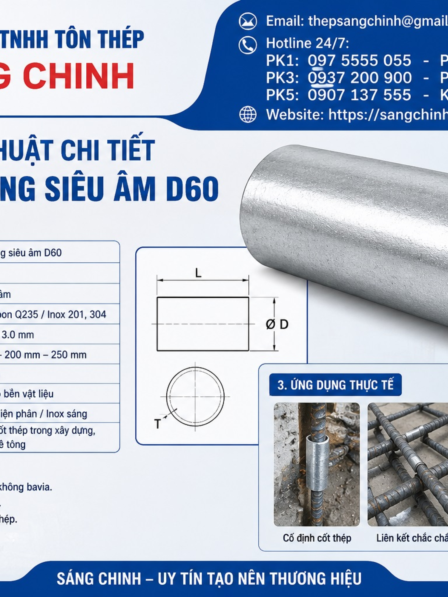 Măng Sông Siêu Âm D60