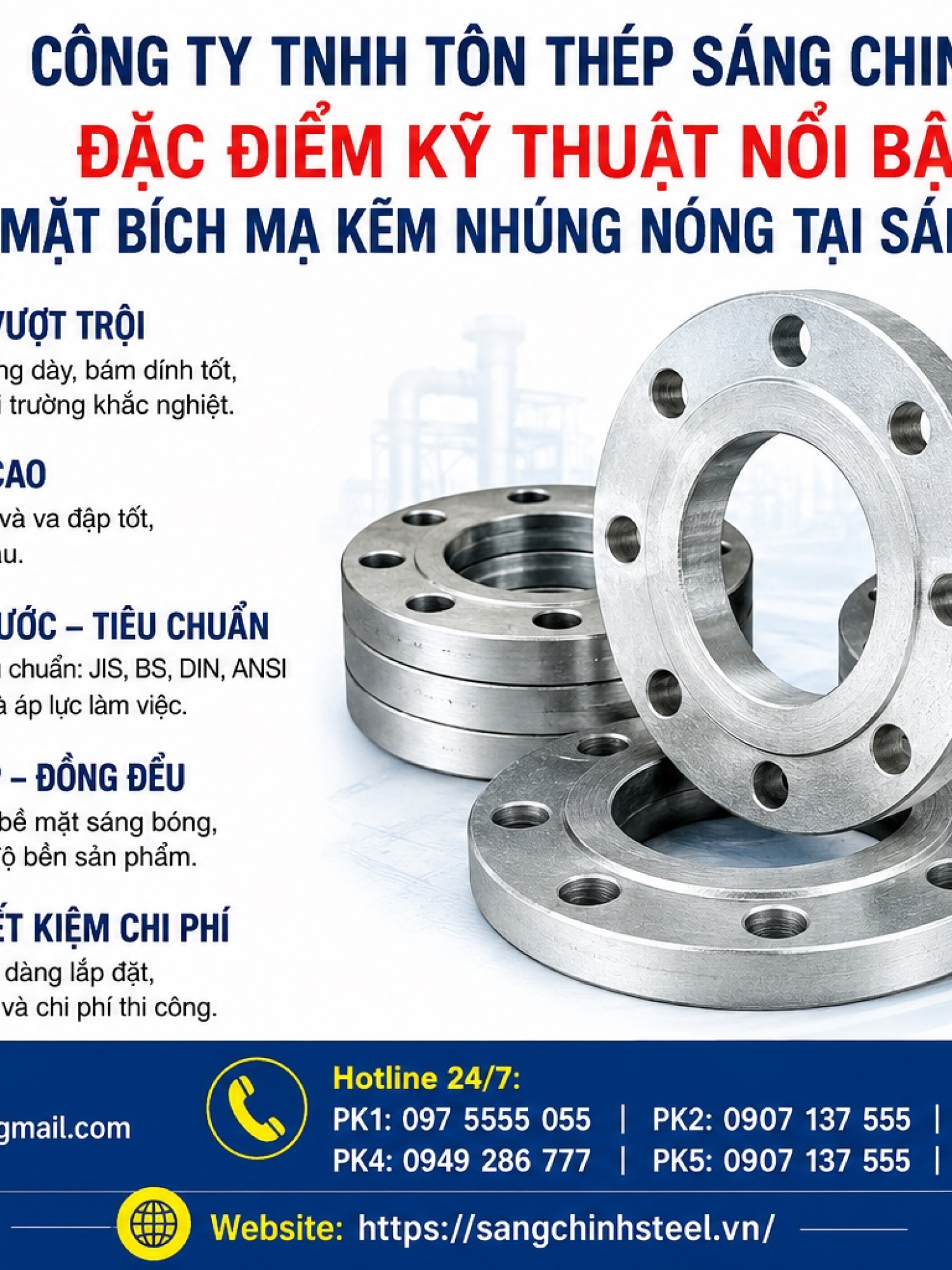 Mặt Bích Mạ Kẽm Nhúng Nóng