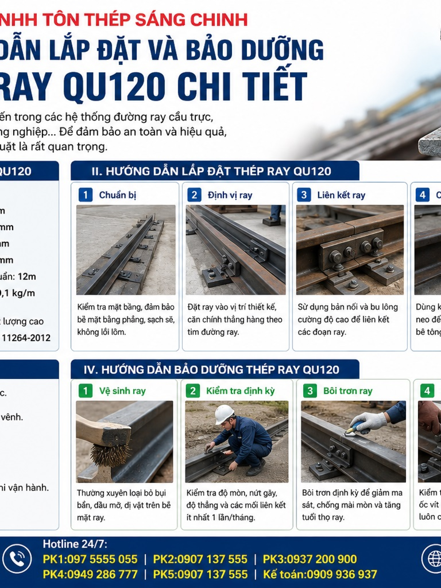 Thép Ray QU120