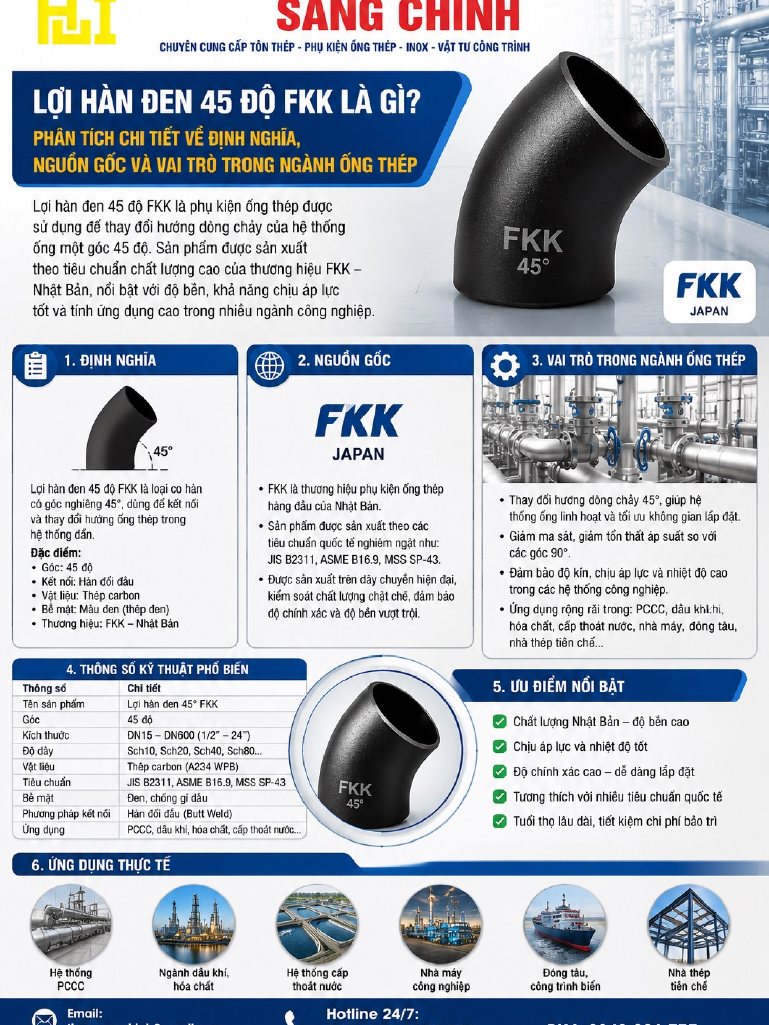Lơi hàn đen 45 độ FKK – Nhật