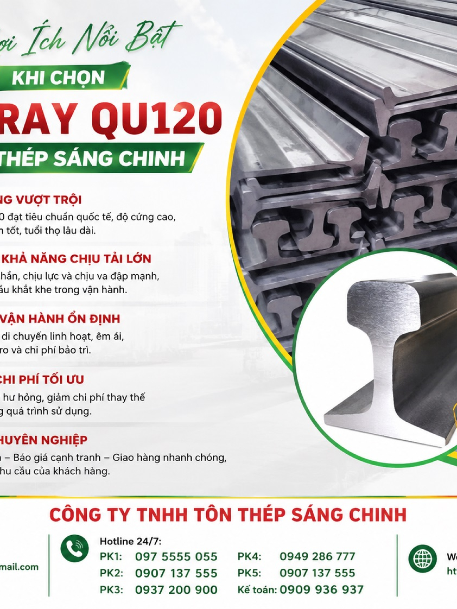 Thép Ray QU120