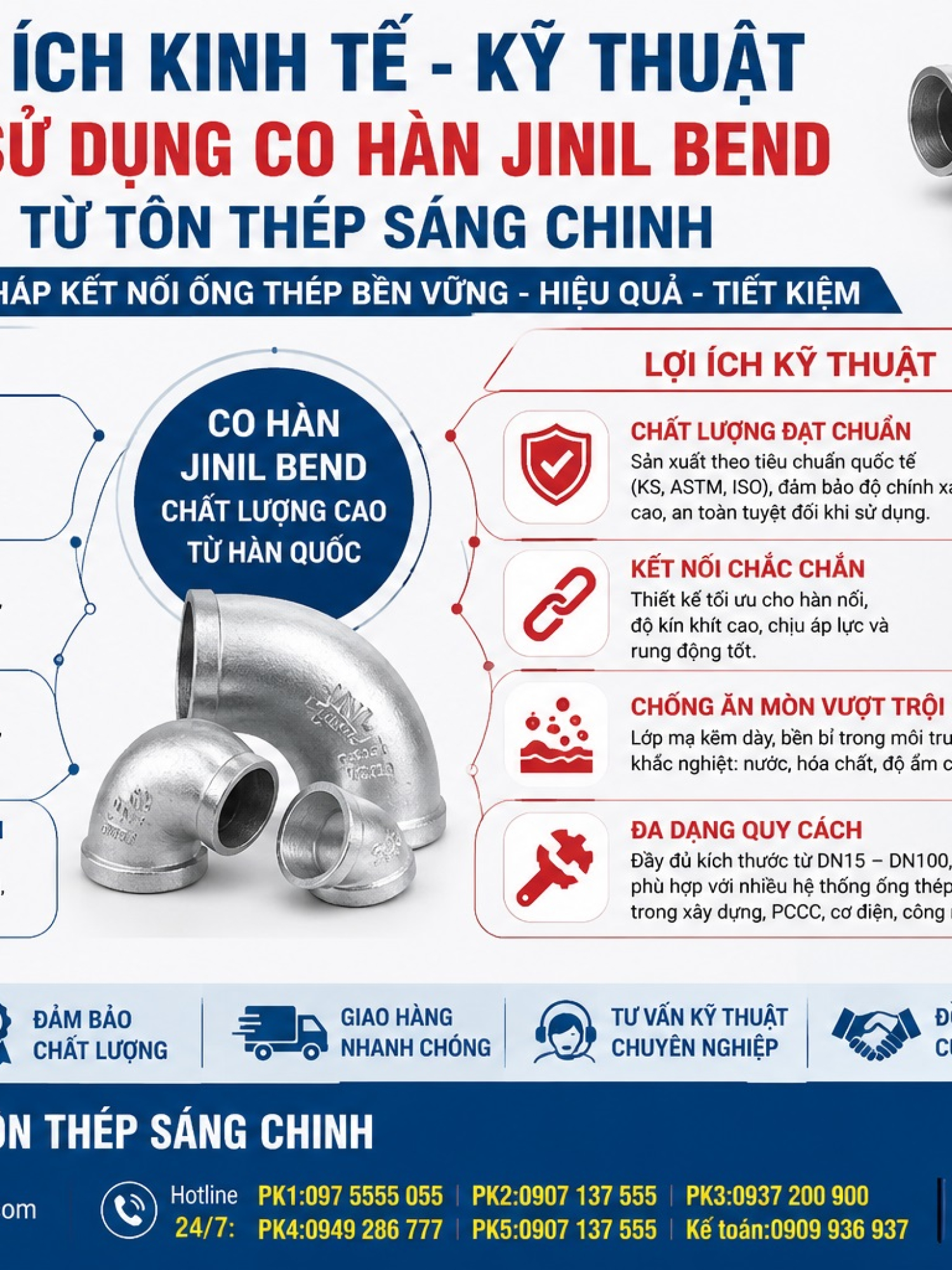 Co hàn mạ kẽm Jinil bend (Dybend) – Hàn Quốc