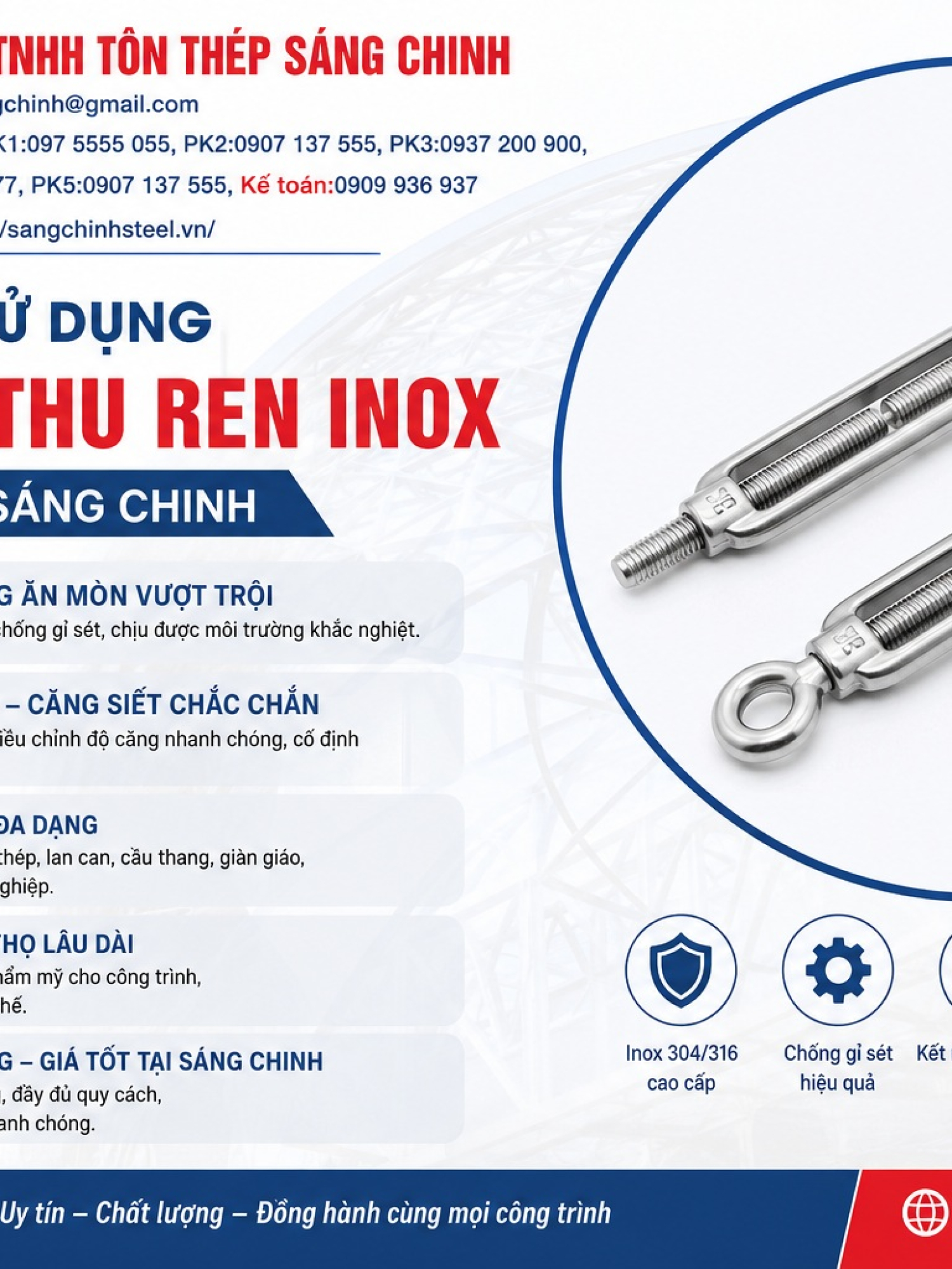Cà rá, lơ thu ren inox (Hexagon Bushing)