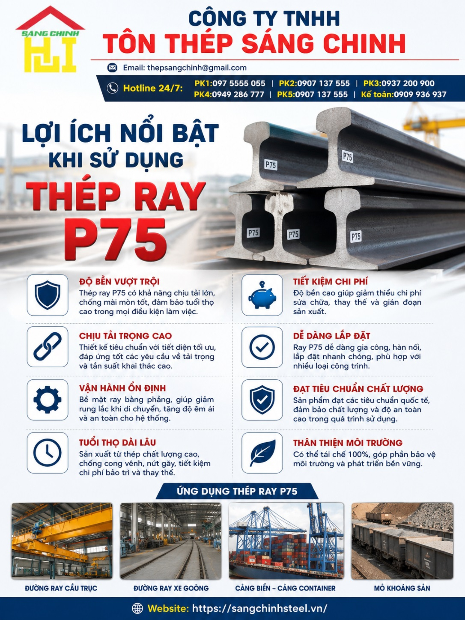 Thép Ray P75