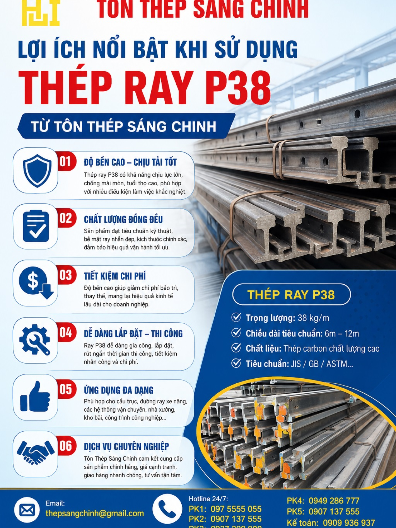 Thép Ray P38