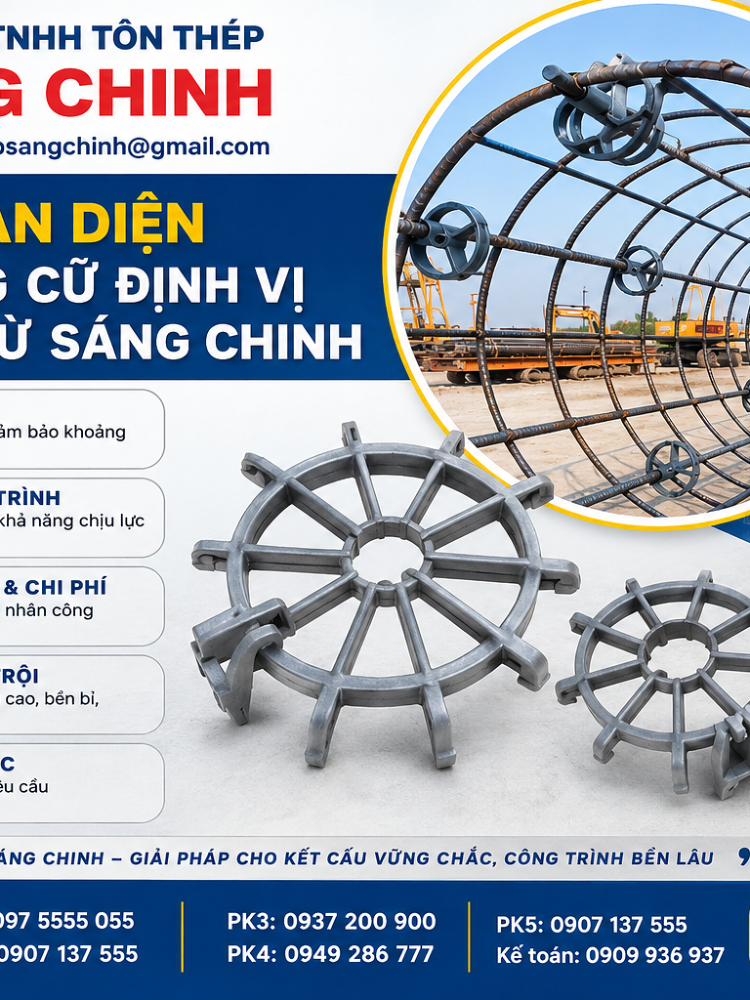 Cữ Định Vị Lồng Thép Cọc Khoan Nhồi (Con Kê)