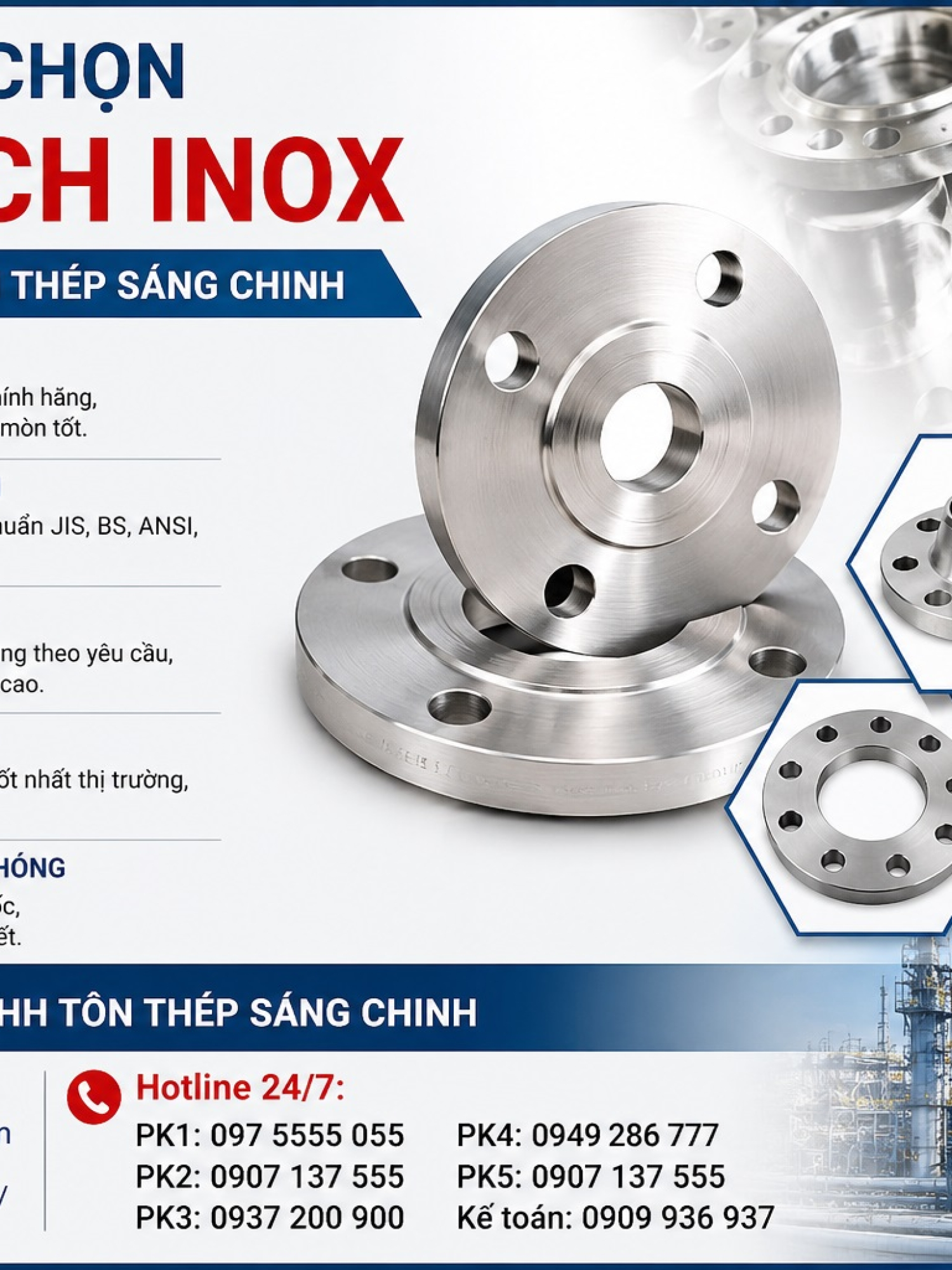 Mặt Bích INOX SUS304/316/201