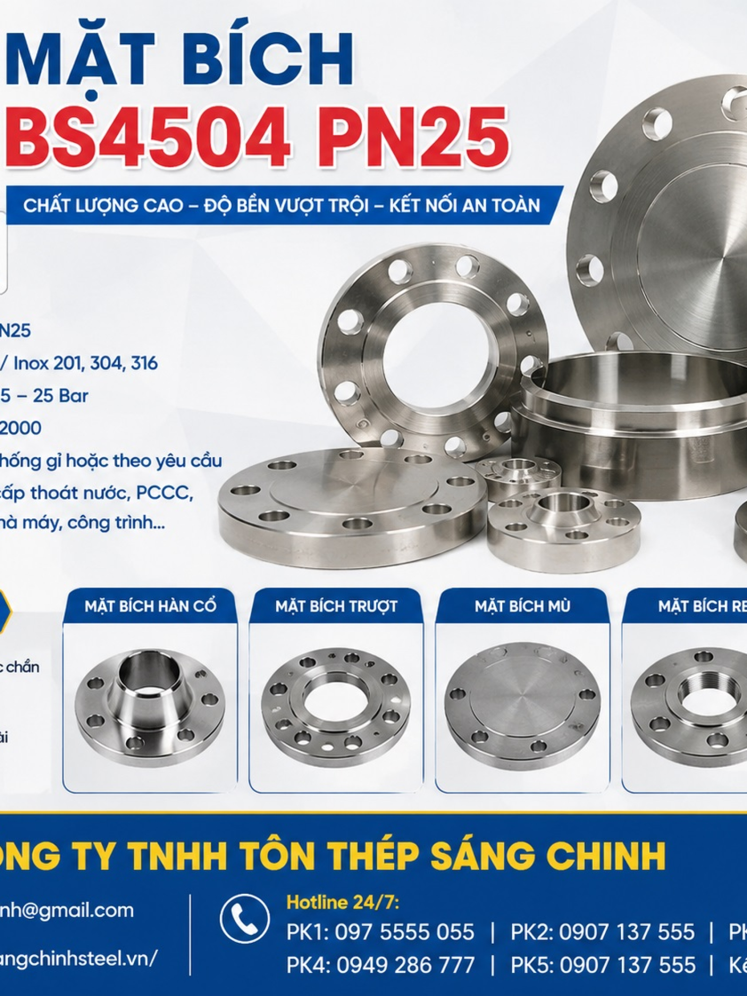 Mặt bích BS4504 PN25