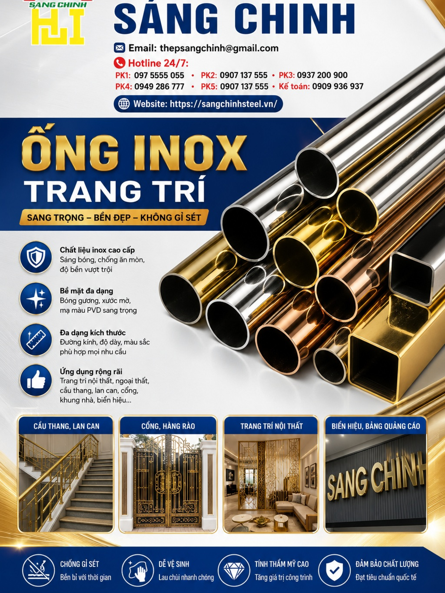 Ống inox trang trí