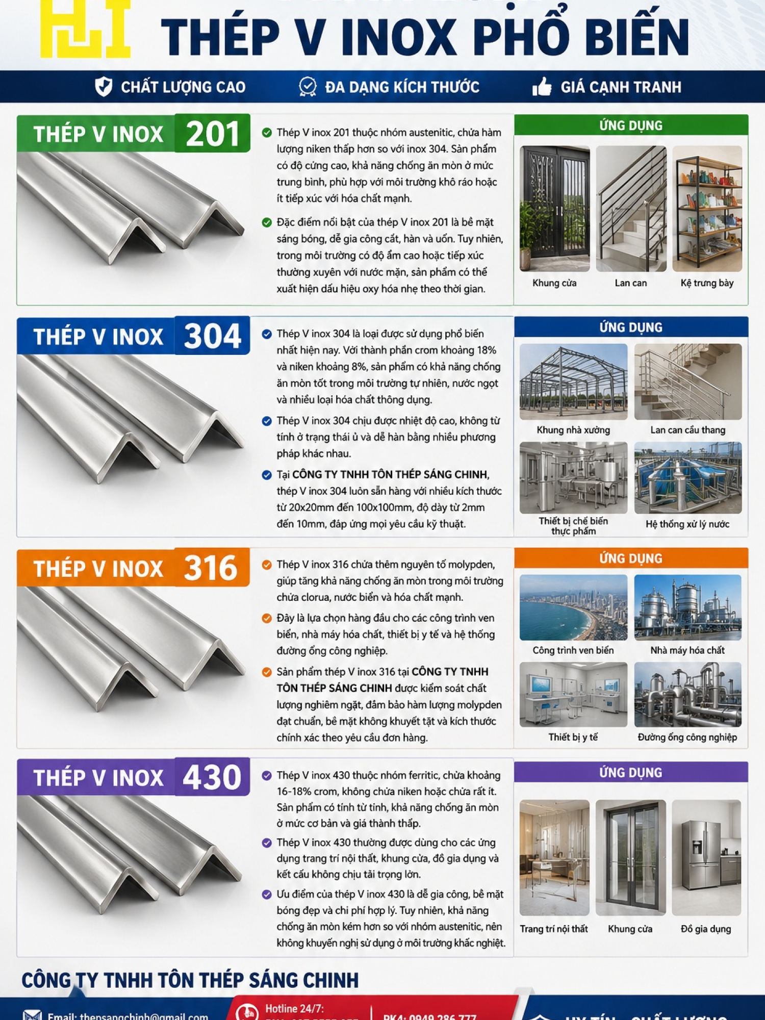 Thép V Inox