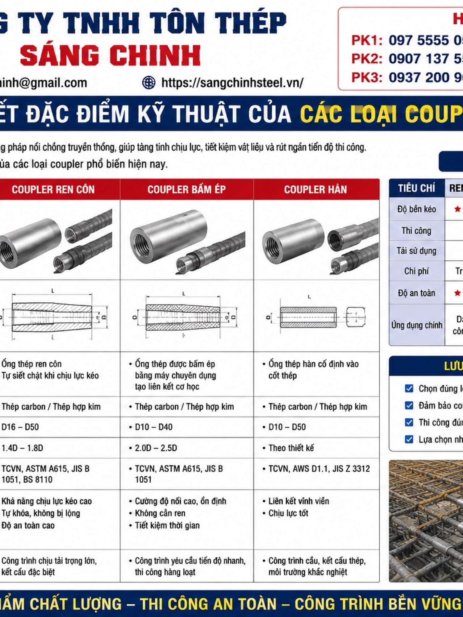 Coupler Nối Cốt Thép