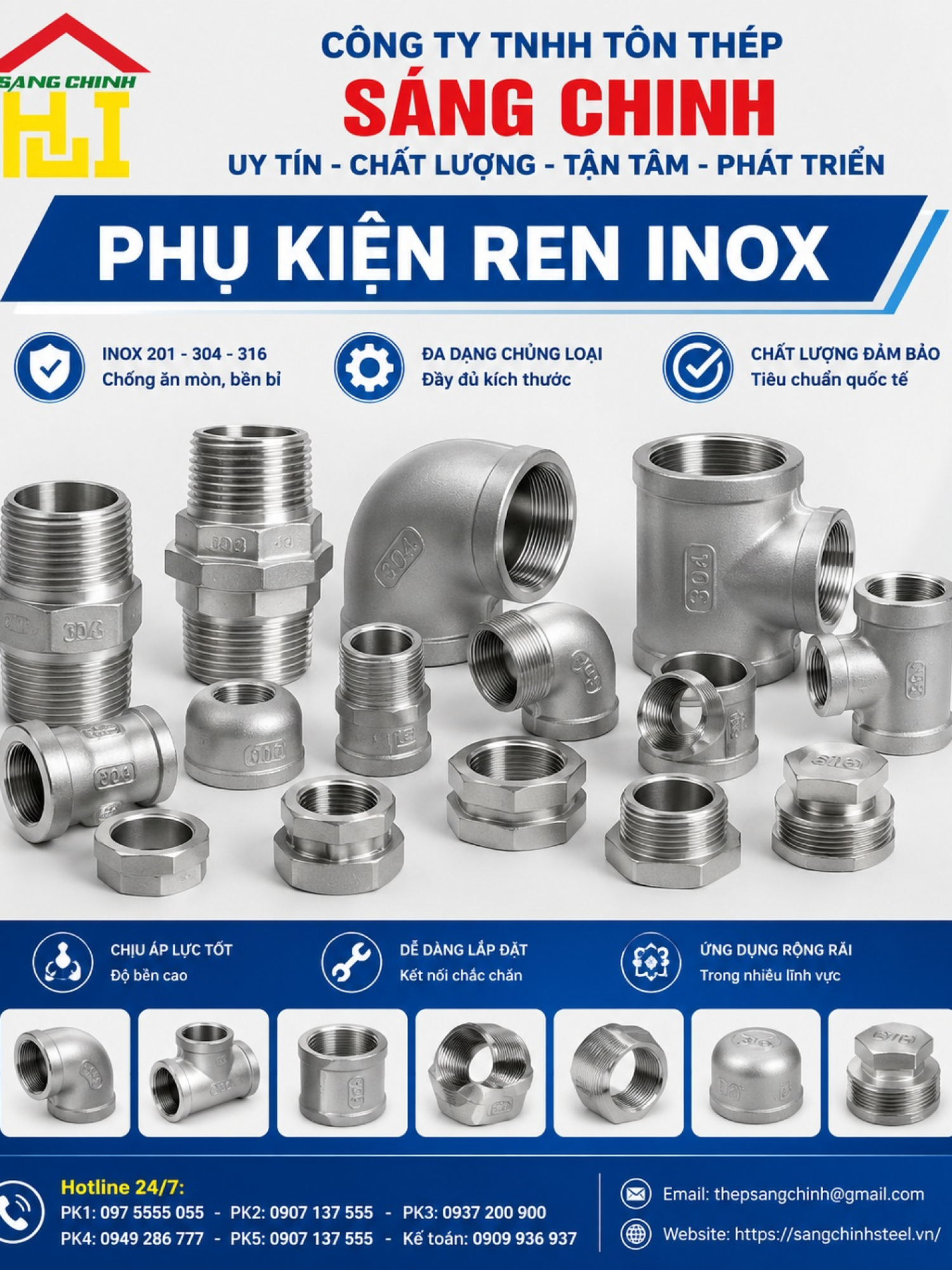 Phụ kiện ren inox