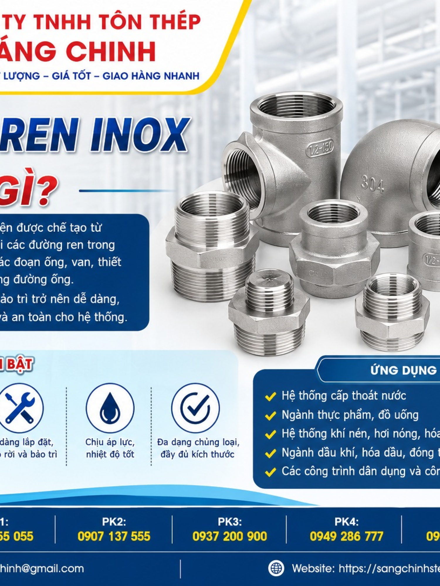 Phụ kiện ren inox