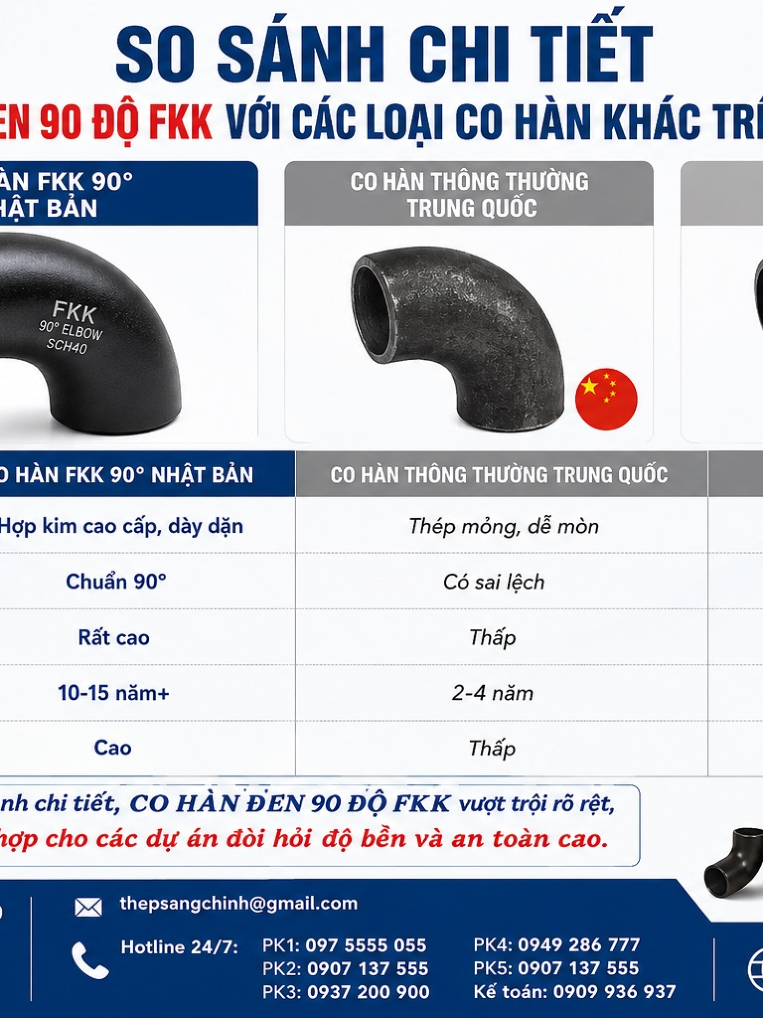 Co hàn đen 90 độ FKK – Nhật