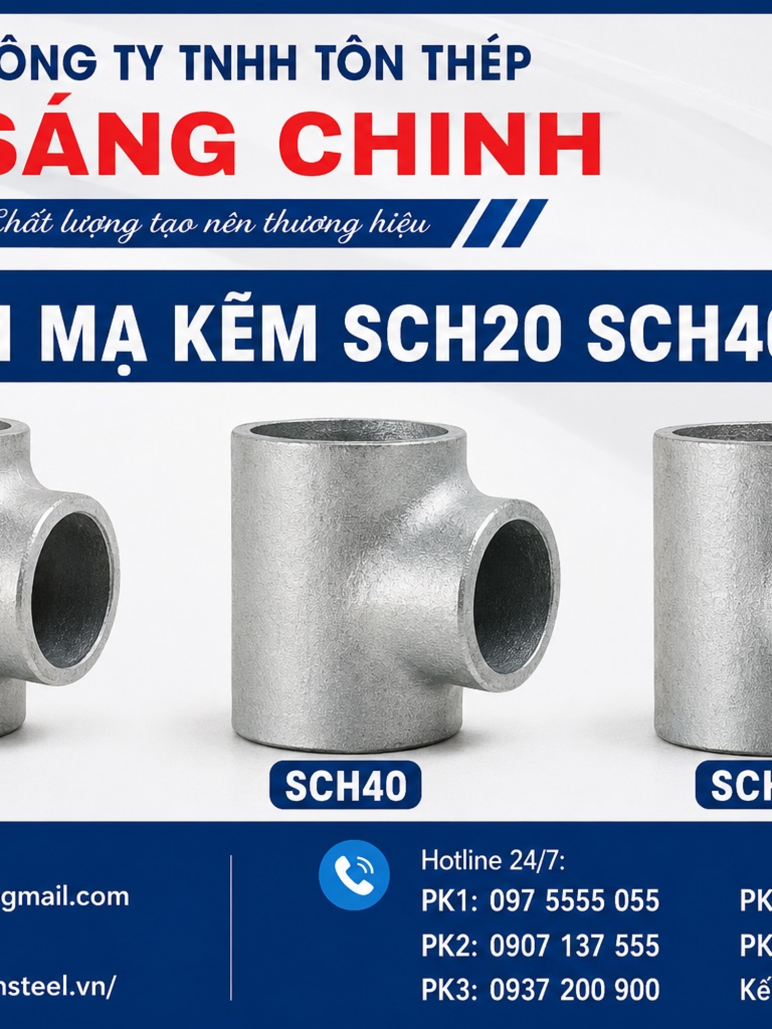 Tê Hàn Mạ Kẽm SCH20 SCH40 SCH80