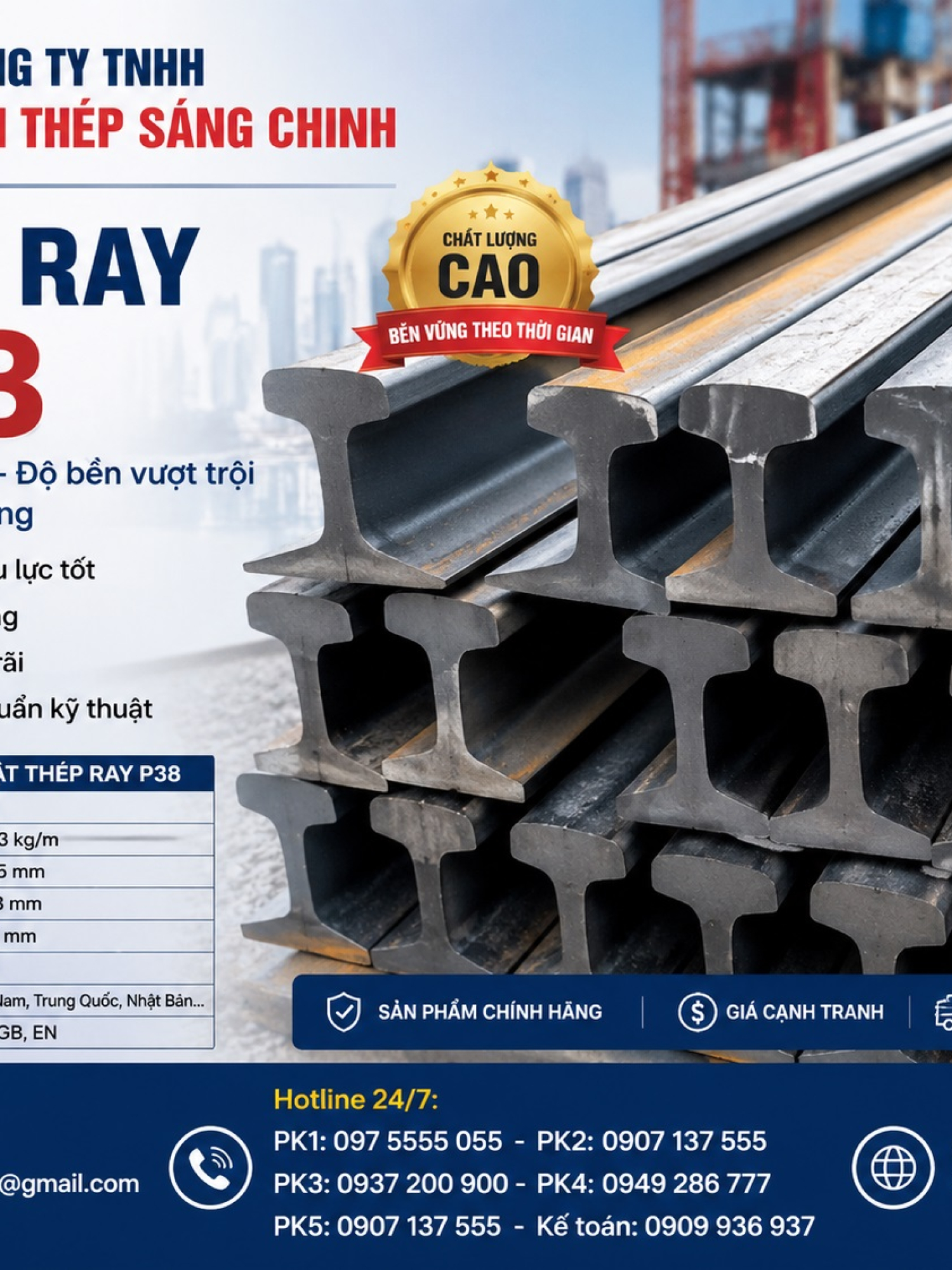 Thép Ray P38
