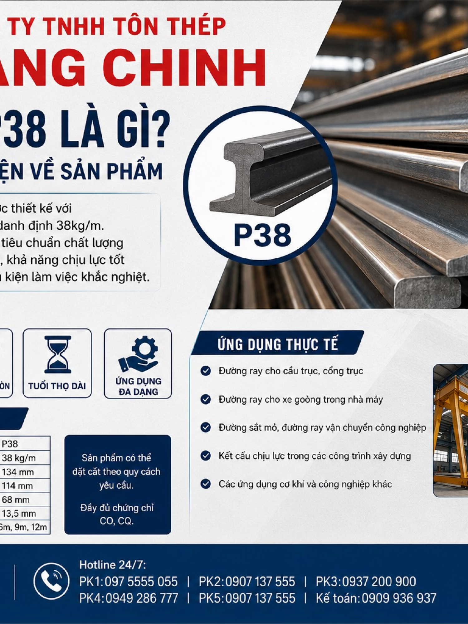 Thép Ray P38