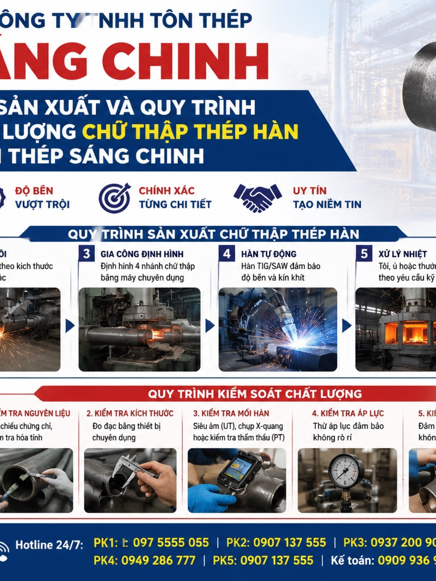 Chữ Thập Thép Hàn (Tứ Thông) SCH20 SCH40 SCH80
