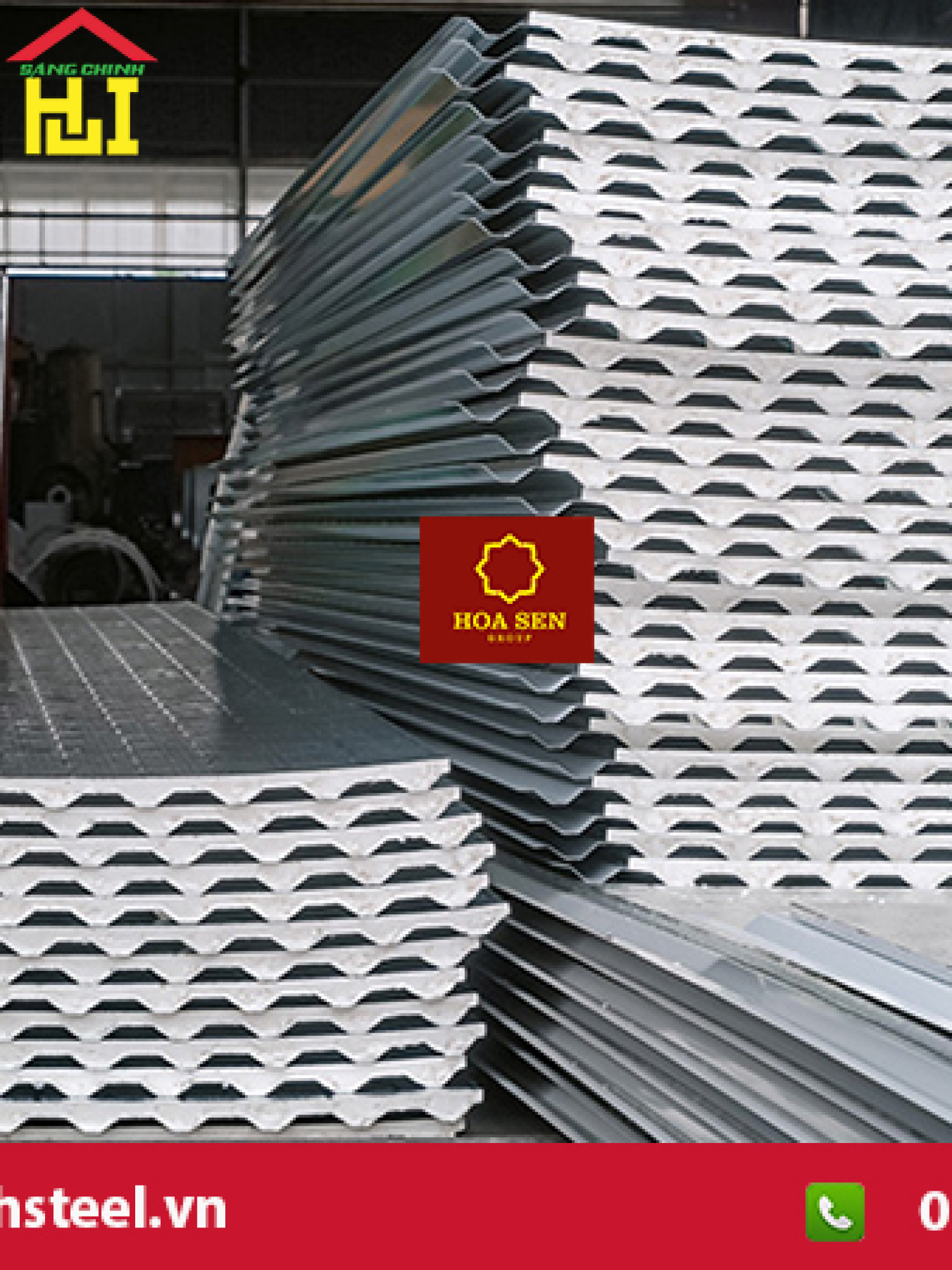 Tôn Hoa Sen màu xanh ngọc