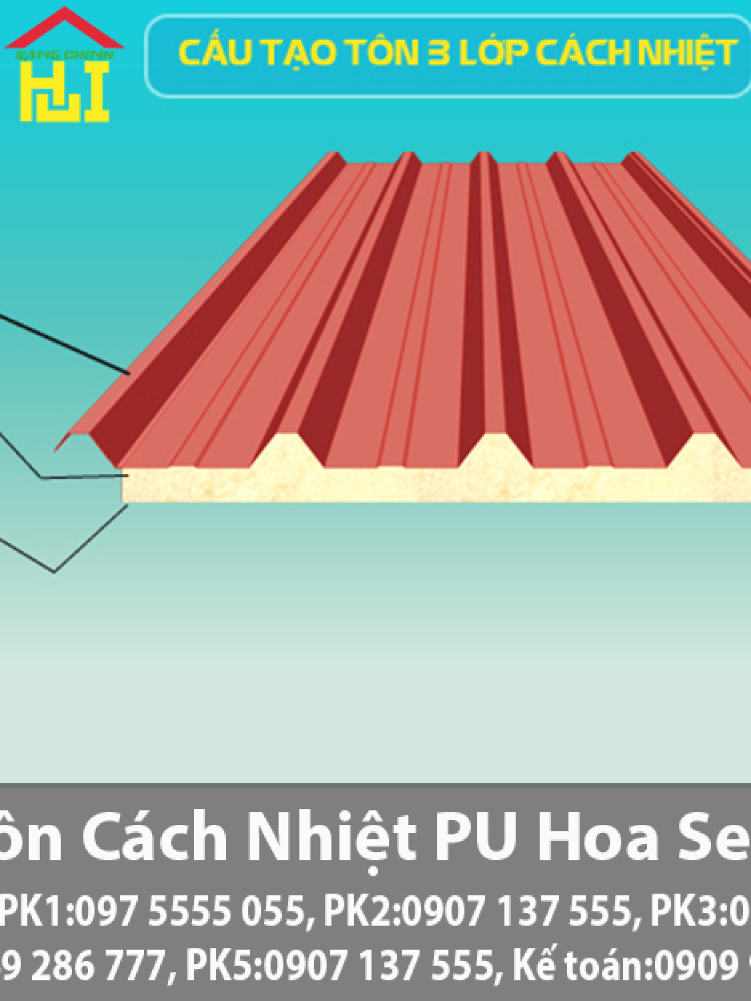 Tôn PU Hoa Sen: Giải pháp tối ưu cho mái cách nhiệt và chống nóng