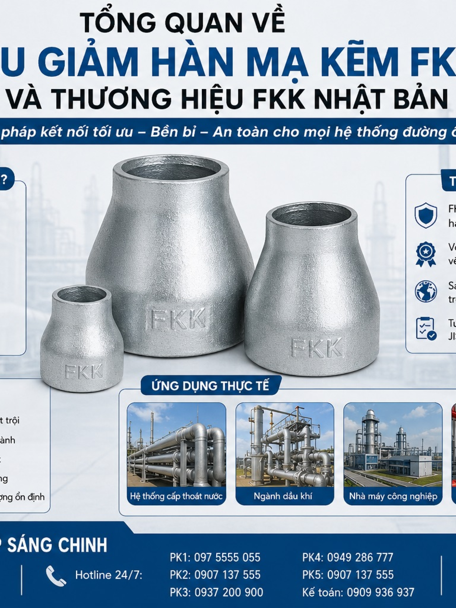 Bầu giảm hàn mạ kẽm FKK – Nhật