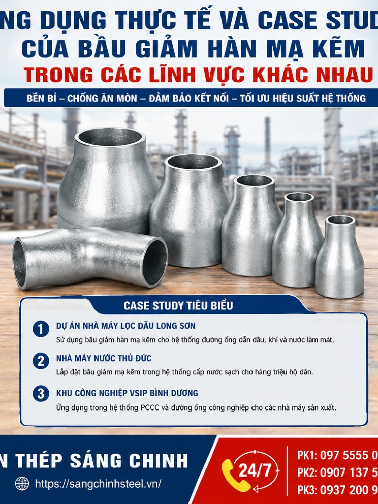 Bầu Giảm Hàn Mạ Kẽm (Côn Thu) SCH20 SCH40 SCH80