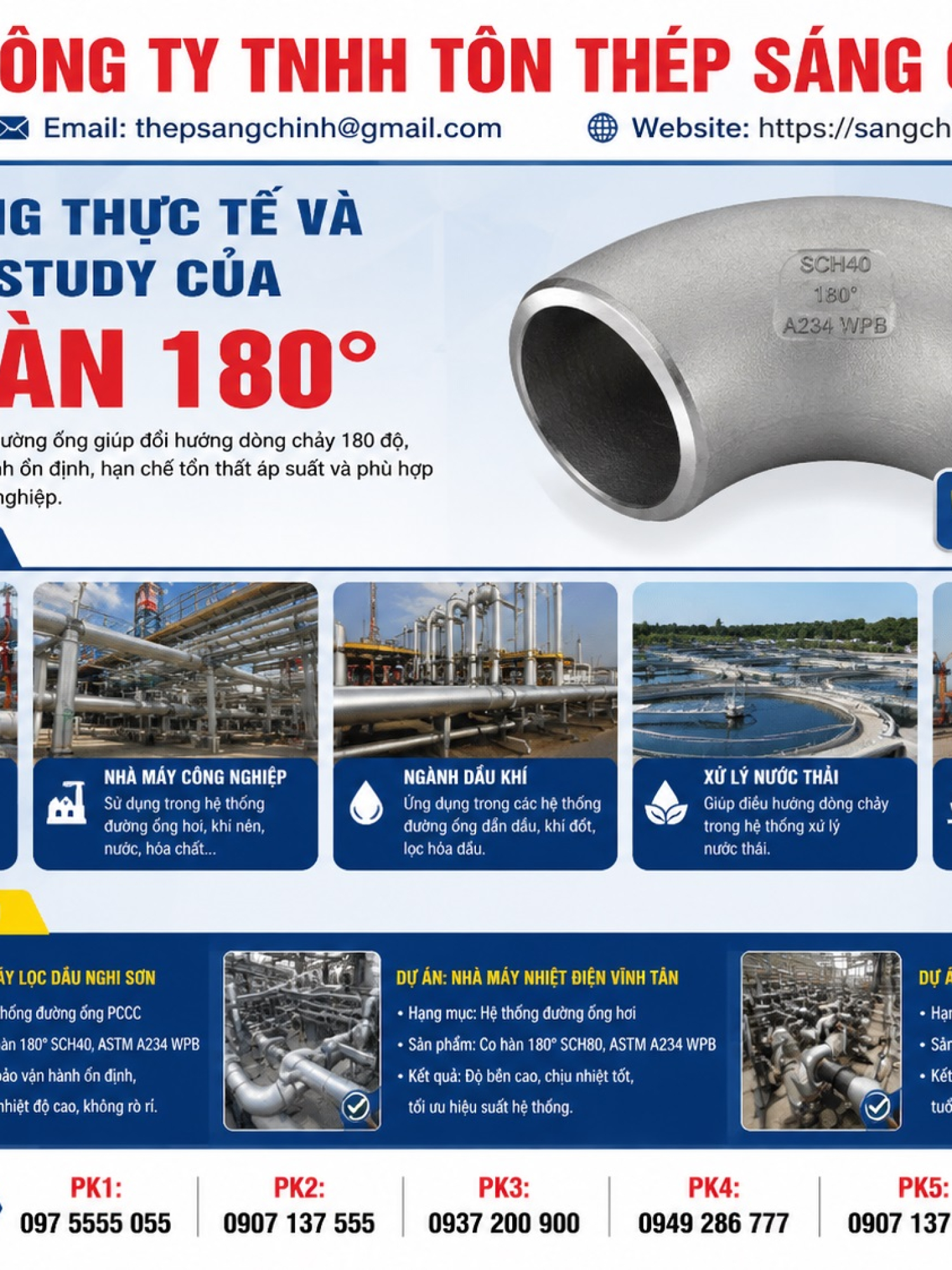 Co Hàn 180 Độ SCH20 SCH40 SCH80