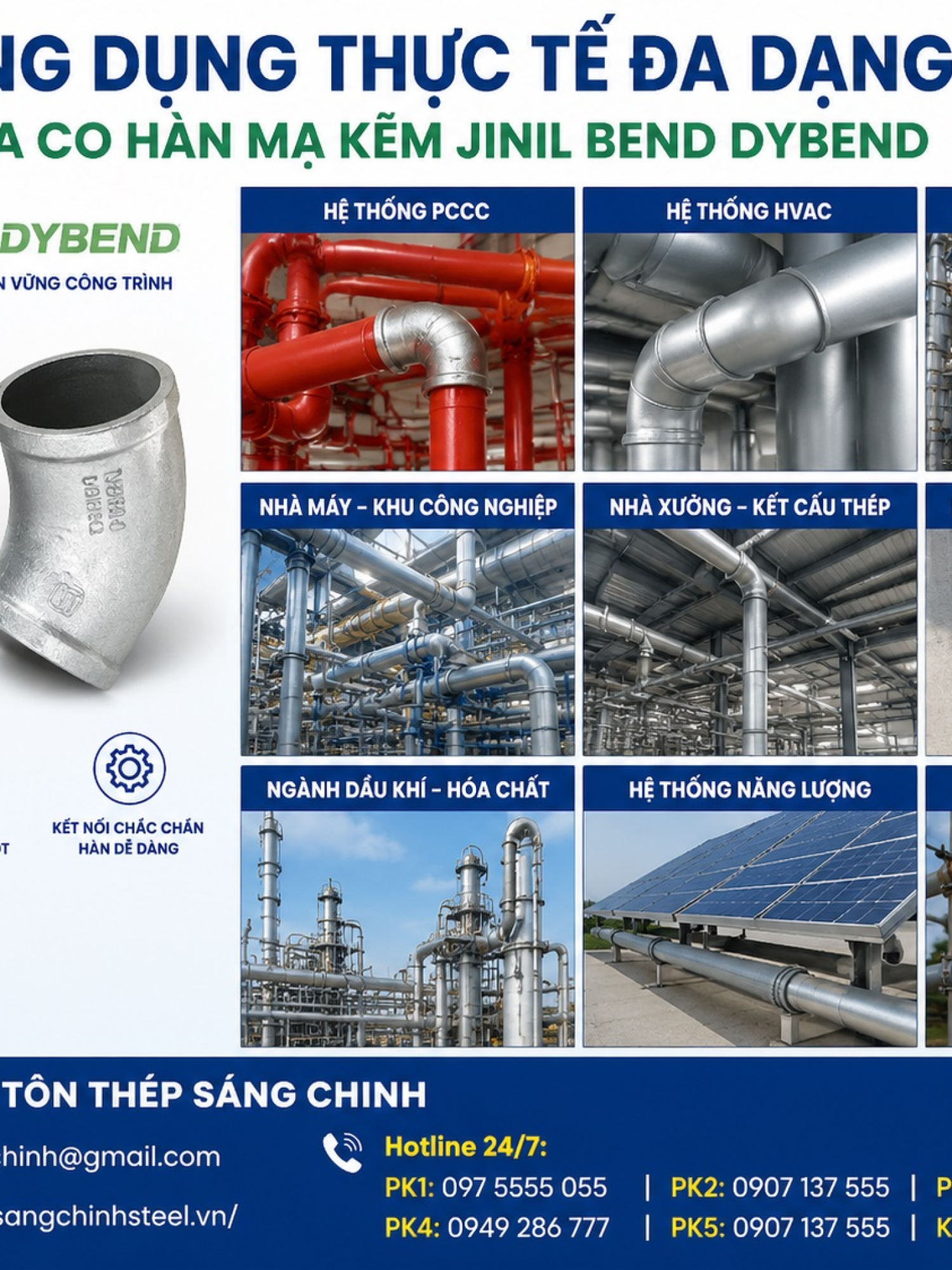Co hàn mạ kẽm Jinil bend (Dybend) – Hàn Quốc