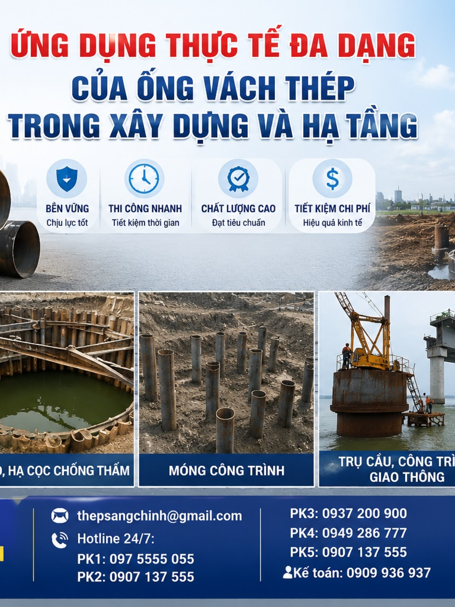 Ống Vách Thép Cọc Khoan Nhồi (Casing)
