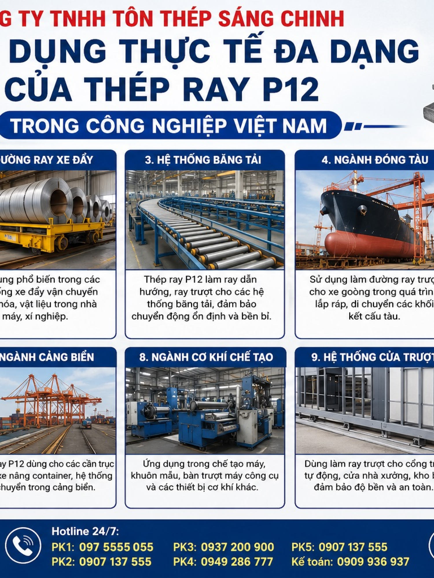 Thép Ray P12 (12kg/m)