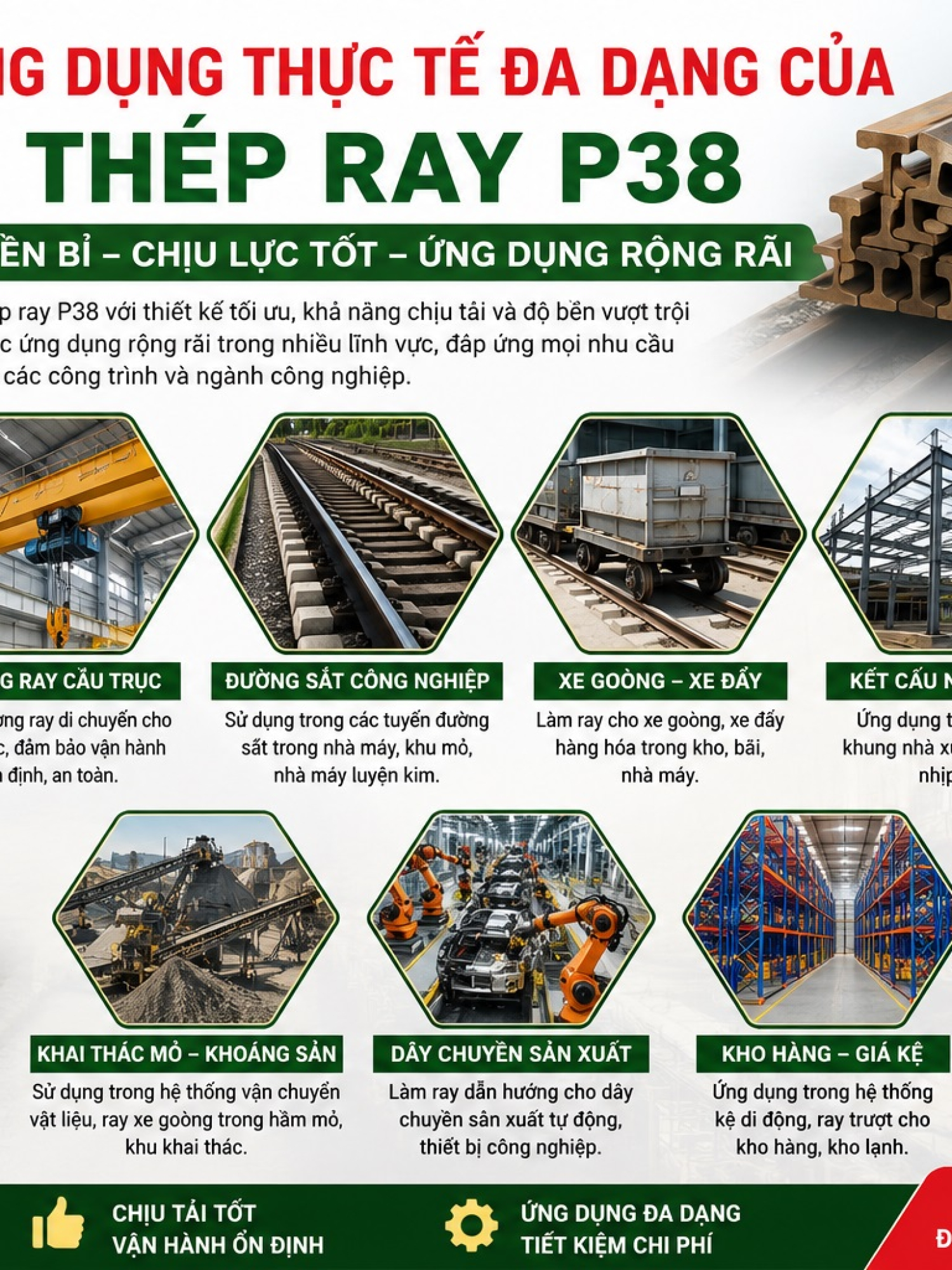 Thép Ray P38