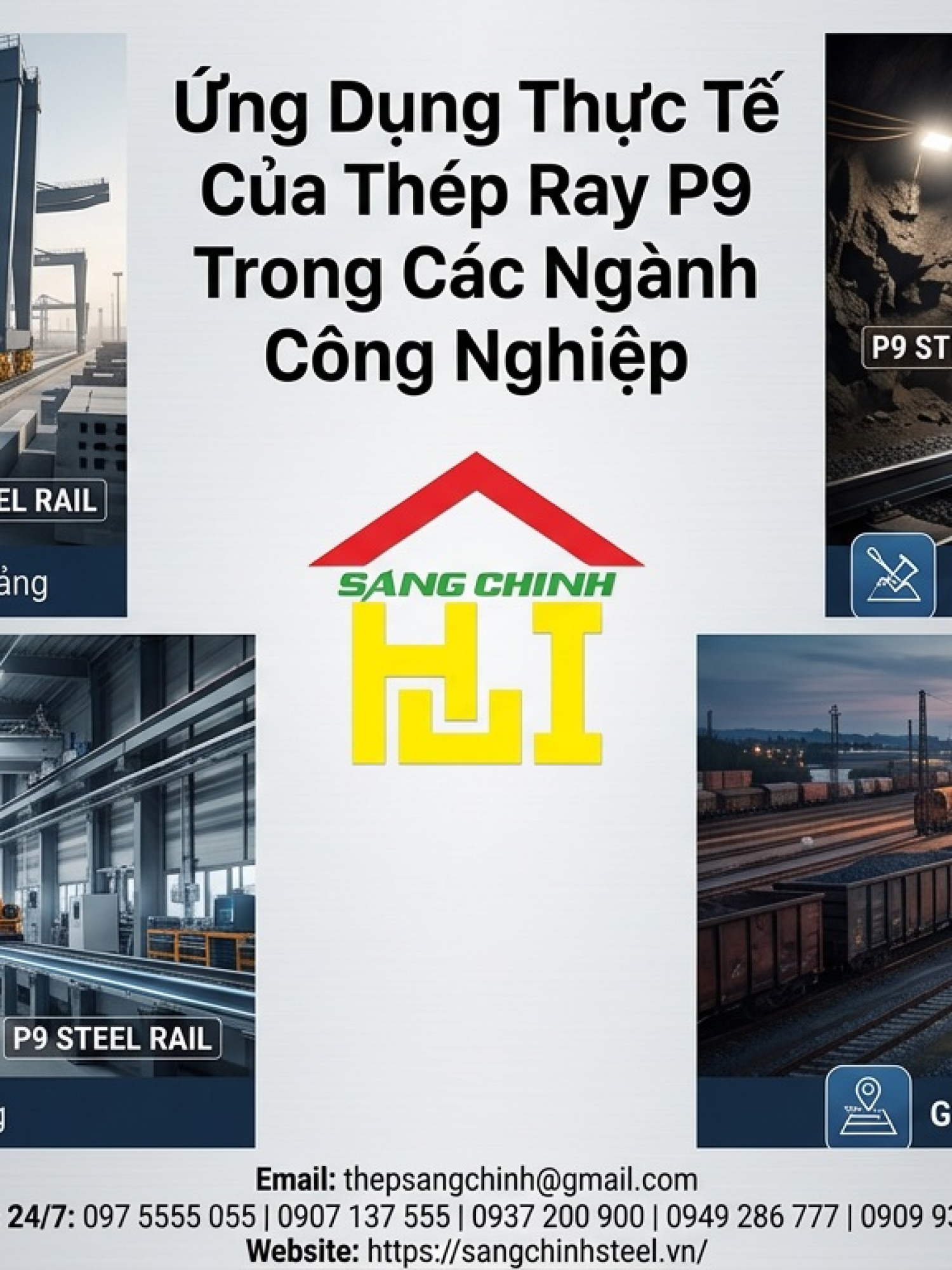 Thép Ray P9 (9kg/m)
