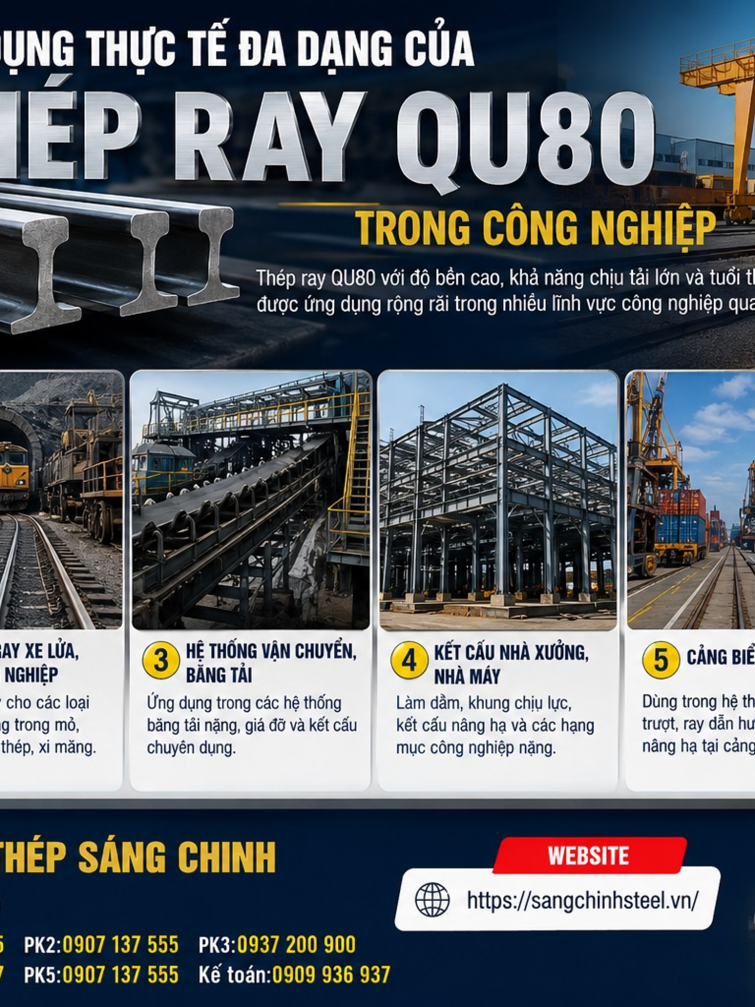Thép Ray QU80