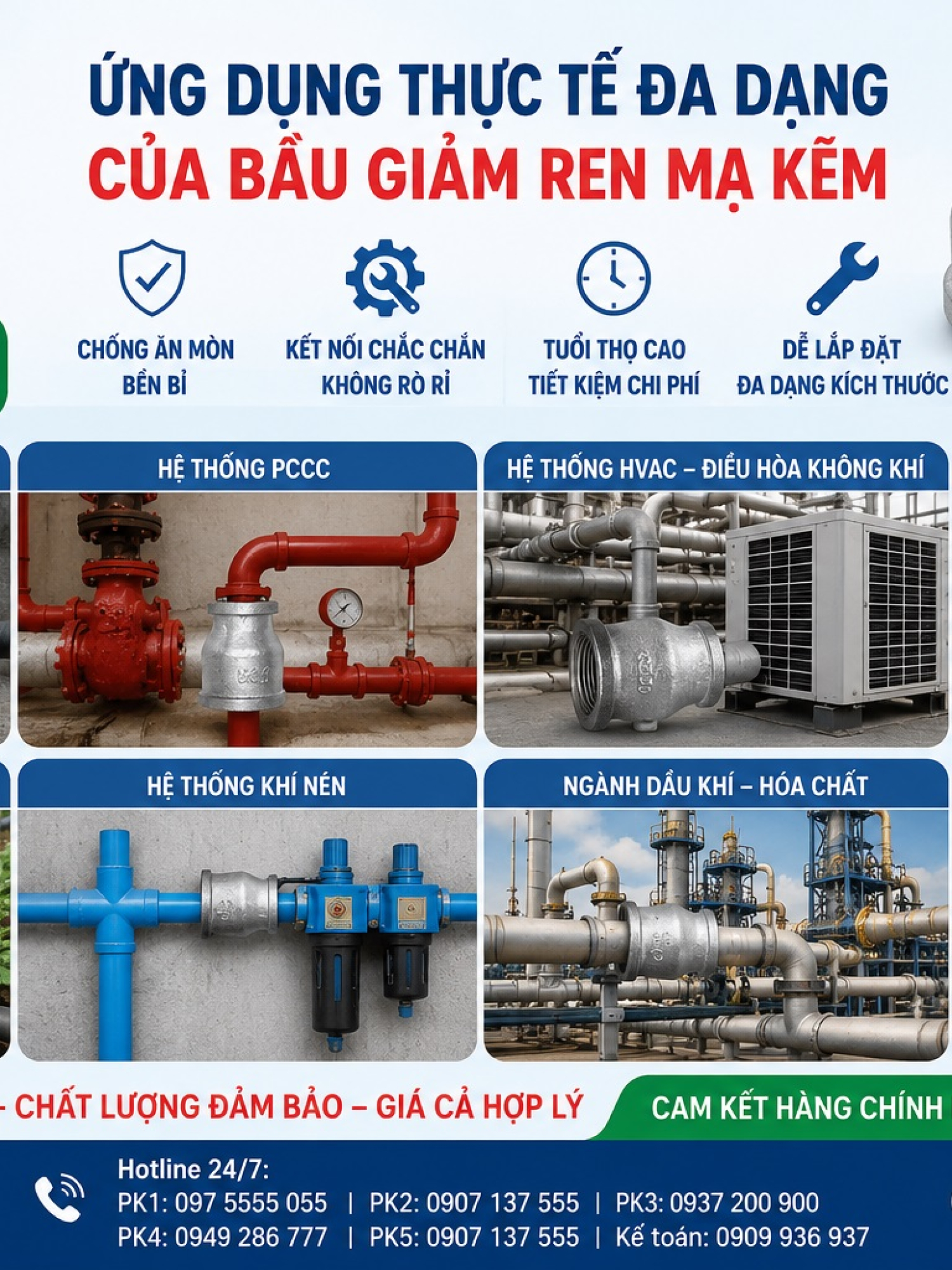 Bầu giảm (Côn thu) ren mạ kẽm