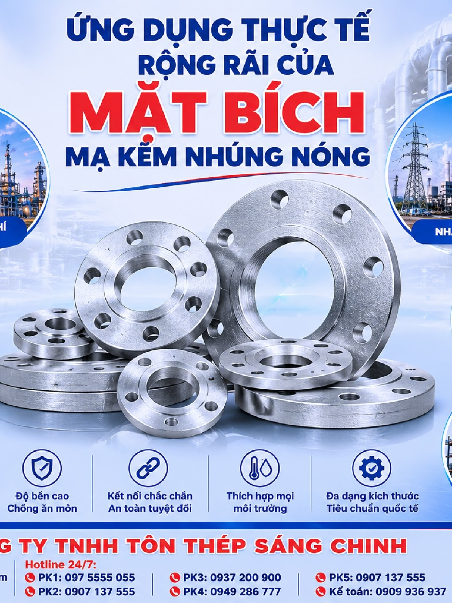 Mặt Bích Mạ Kẽm Nhúng Nóng