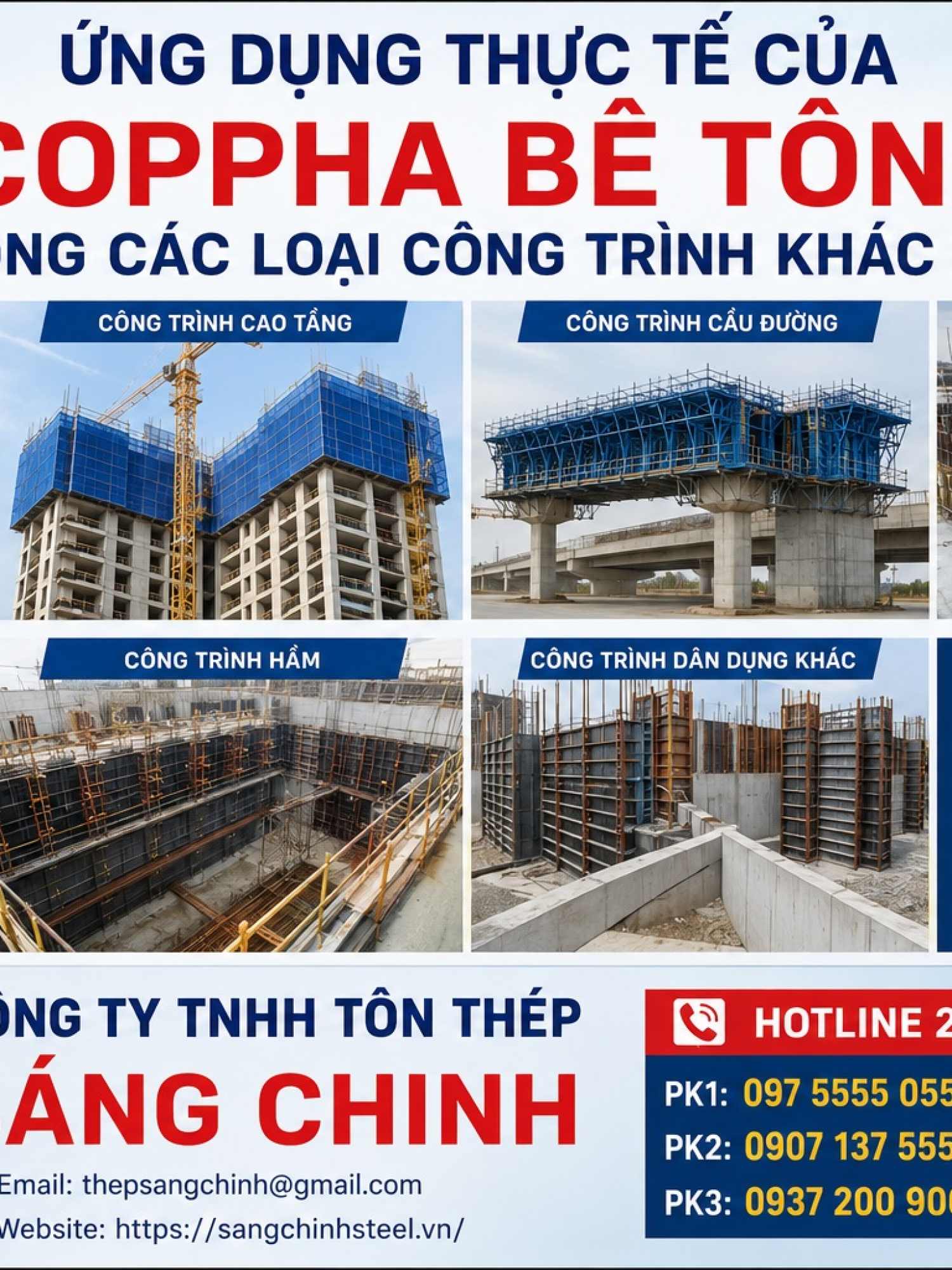 Gia công ván khuôn thép (Coppha betong)