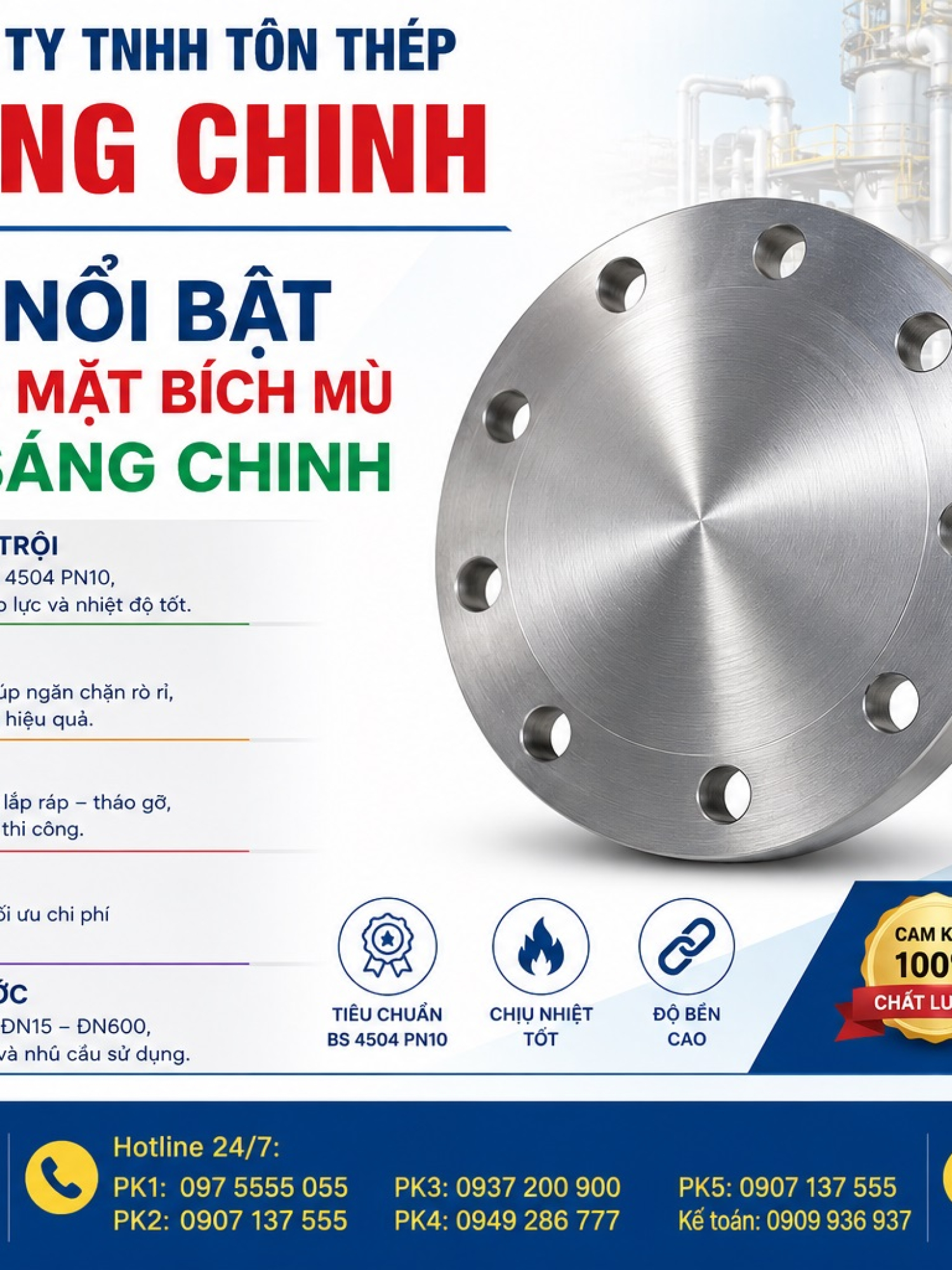 Mặt bích mù BS 4504 PN10