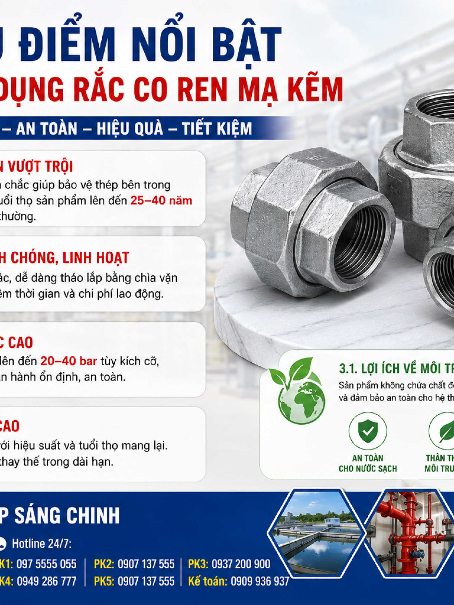 Rắc Co Ren Mạ Kẽm