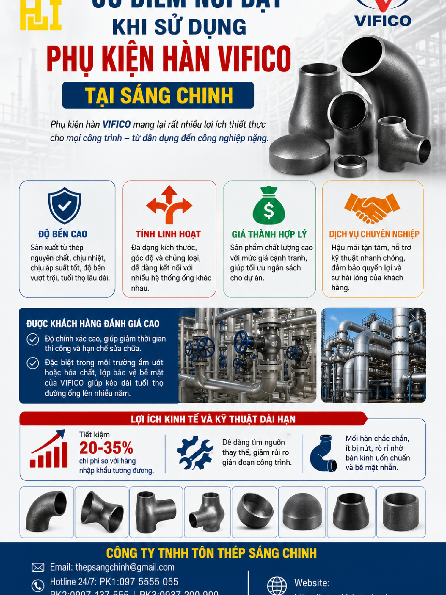 Phụ Kiện Hàn VIFICO (Bảng giá + Catalog)