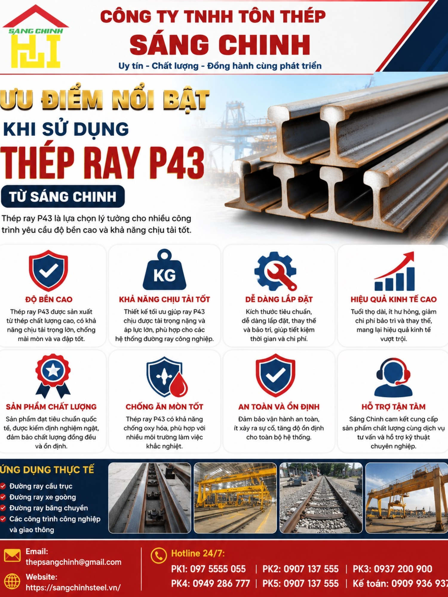 Thép Ray P43