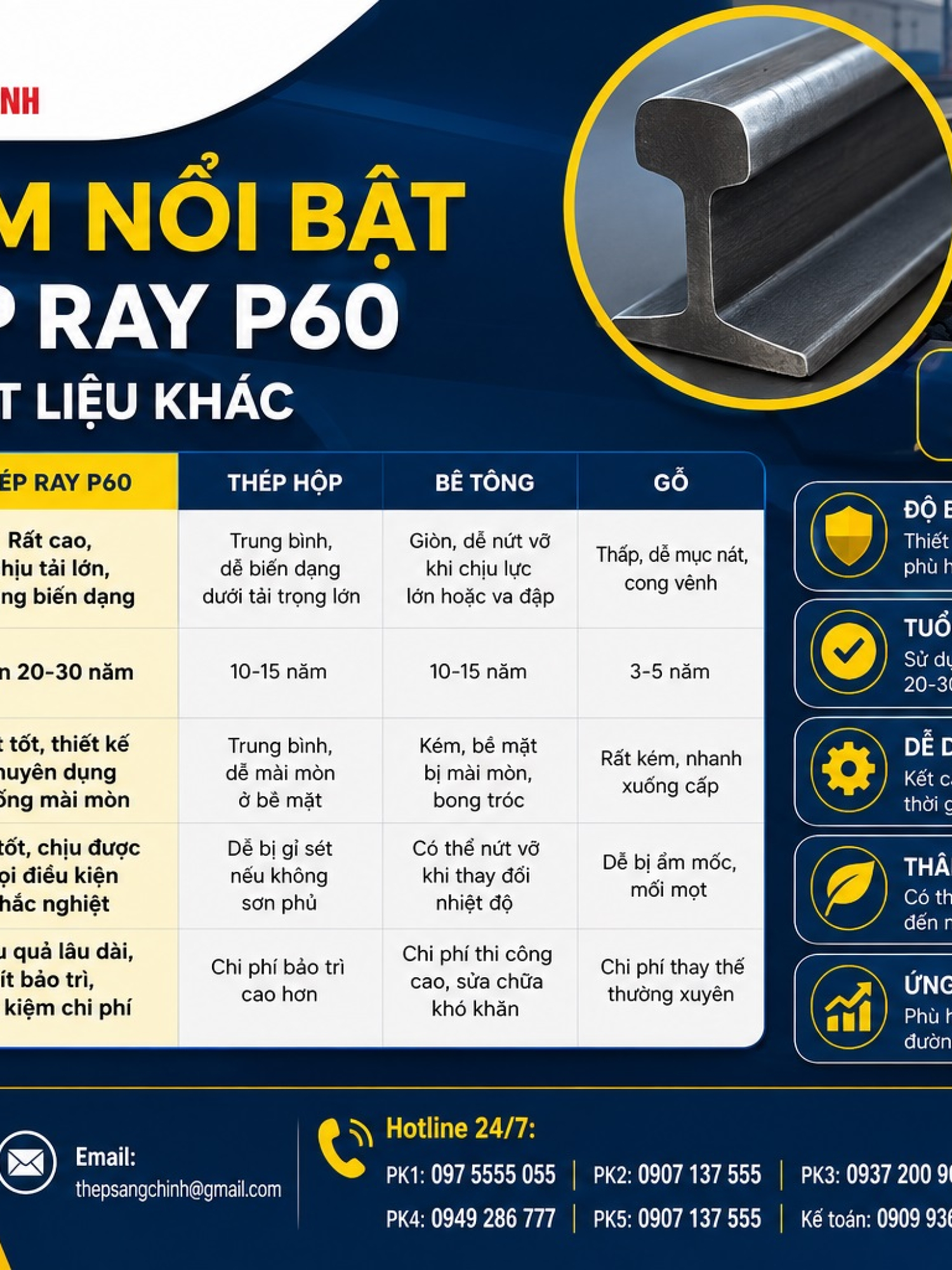 Thép Ray P60