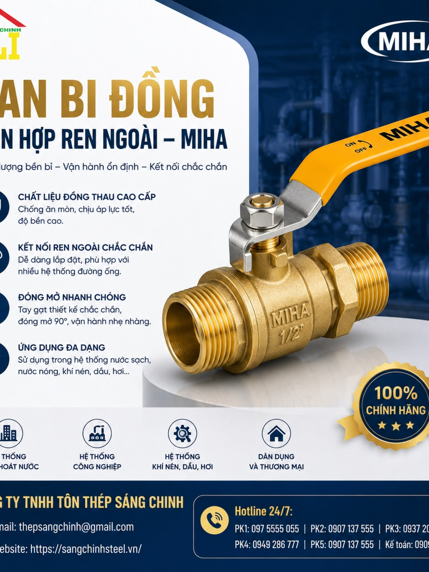 VAN BI ĐỒNG LIÊN HỢP REN NGOÀI – MIHA