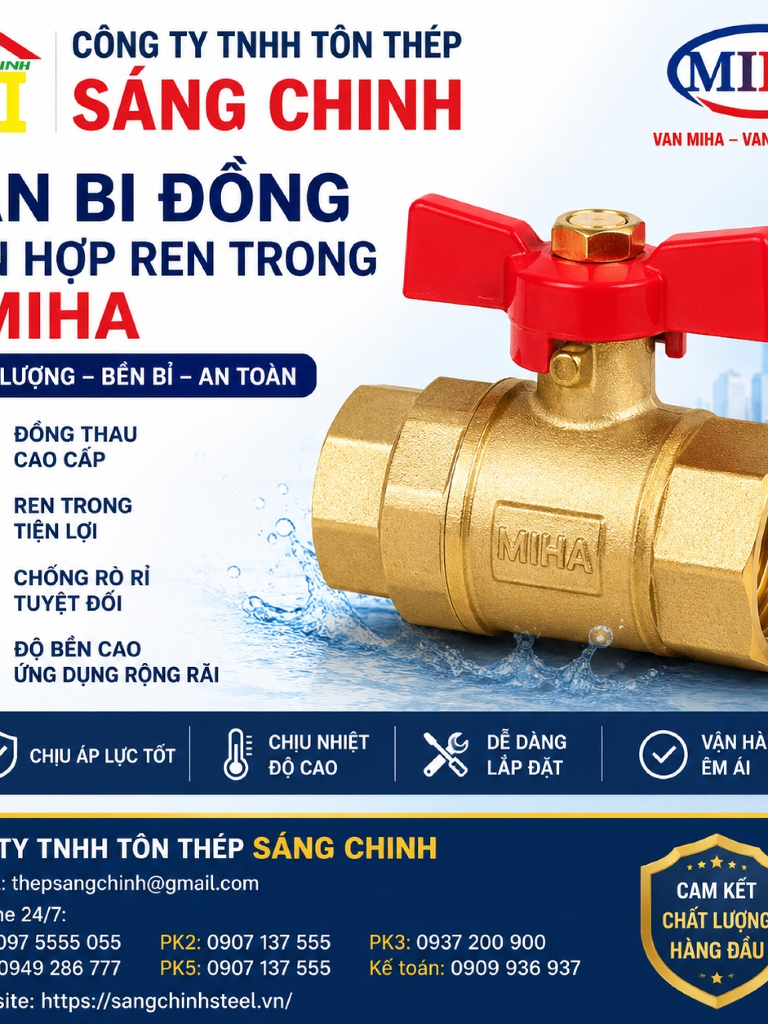 VAN BI ĐỒNG LIÊN HỢP REN TRONG – MIHA