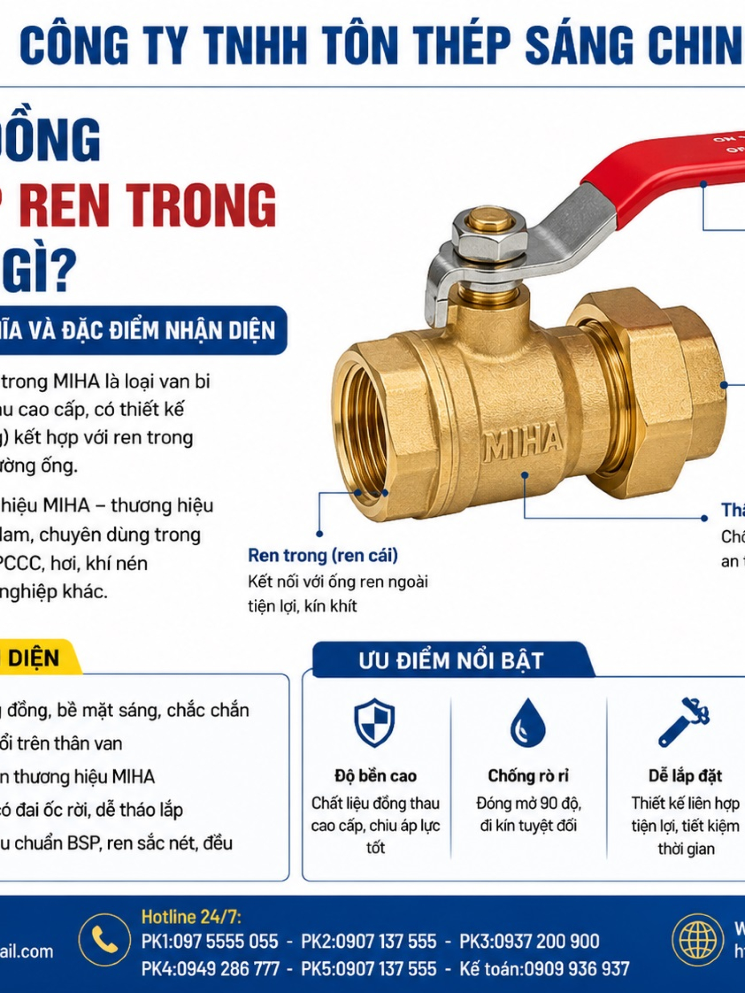 VAN BI ĐỒNG LIÊN HỢP REN TRONG – MIHA